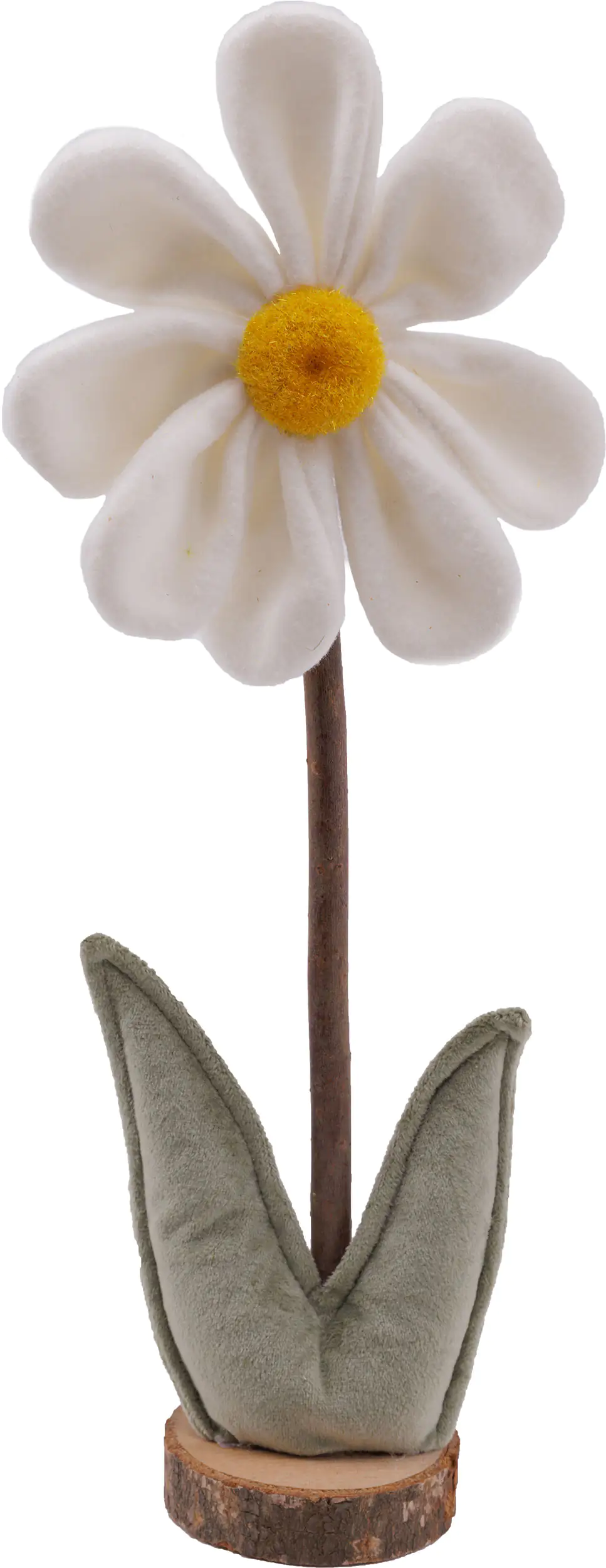 TrendLine Deko Aufsteller Blume 37 cm weiß grün