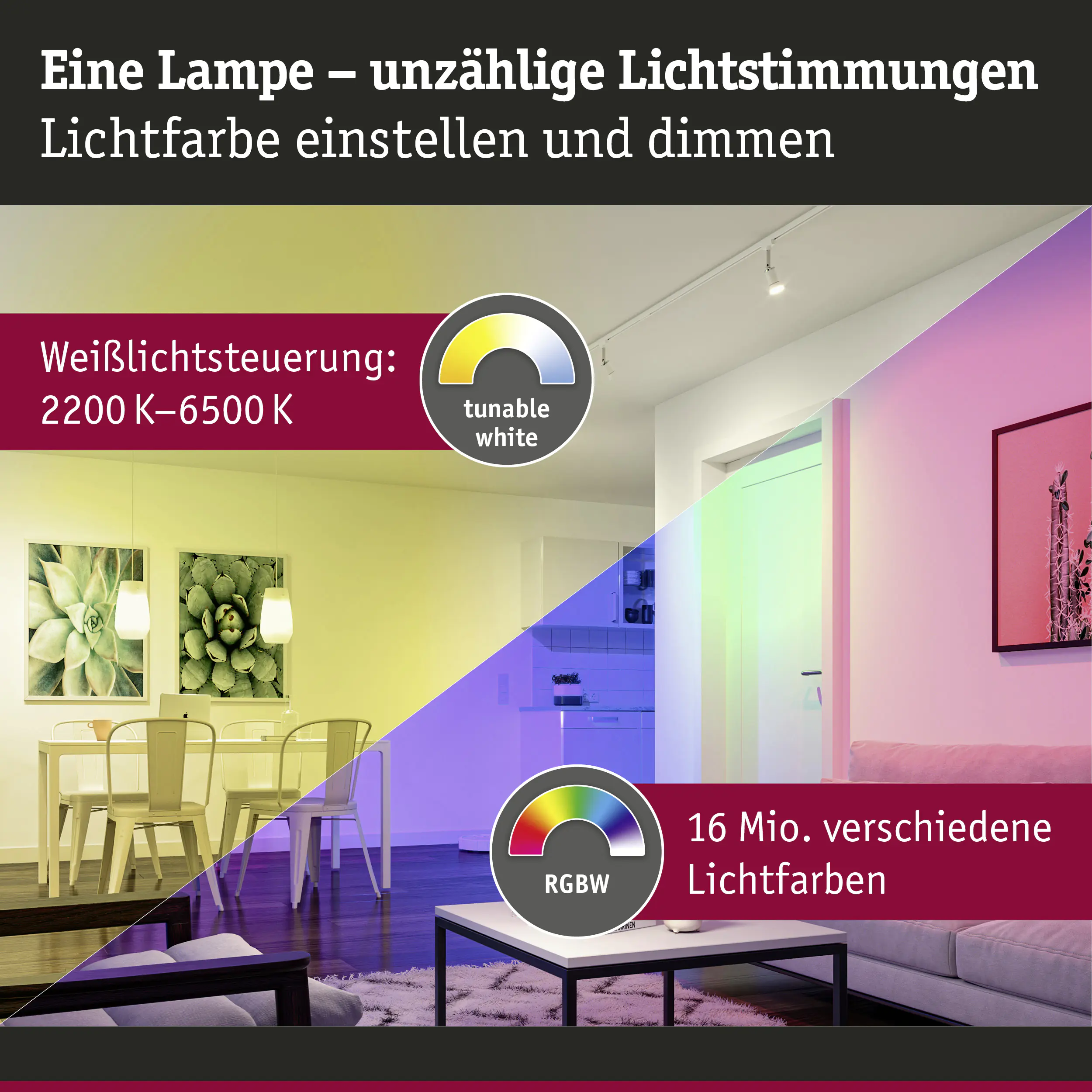 Paulmann LED Leuchtmittel ZigBee E27 11 W RGBW 3er-Pack