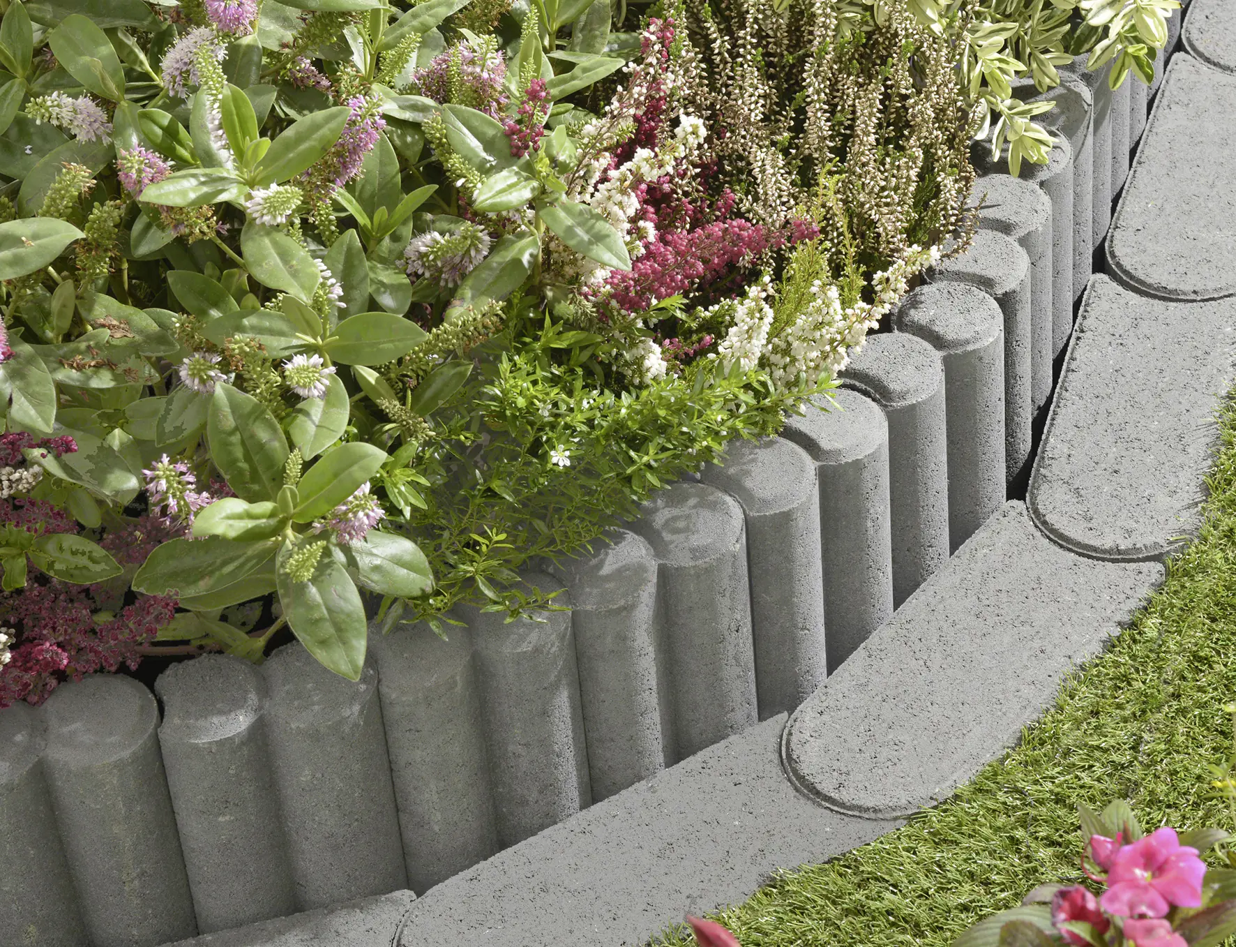 Kann Palisade 2er-Element 25 x 10 x 6 cm grau