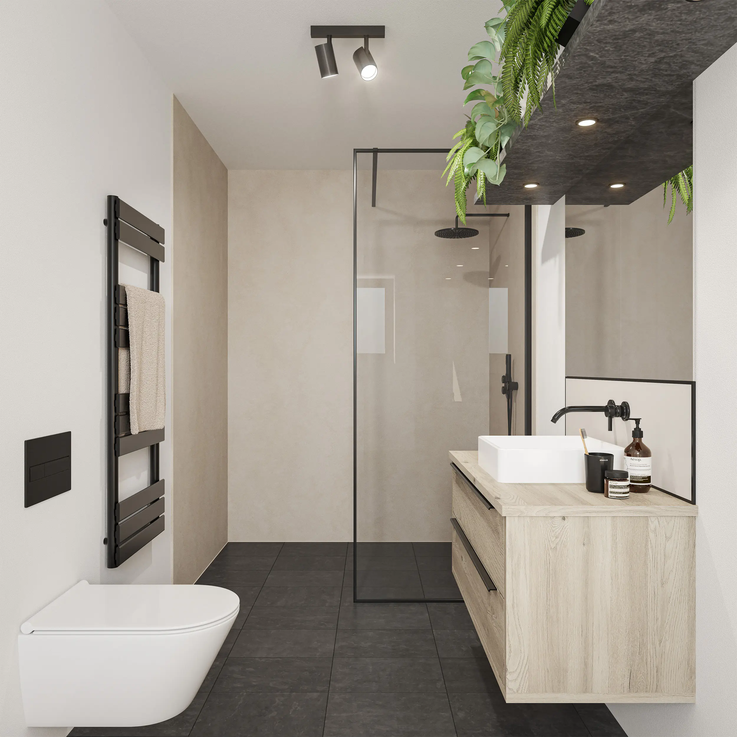Wetwall Elite Wandpaneel  Cream Stone 120 x 242 cm mit Nut & Feder