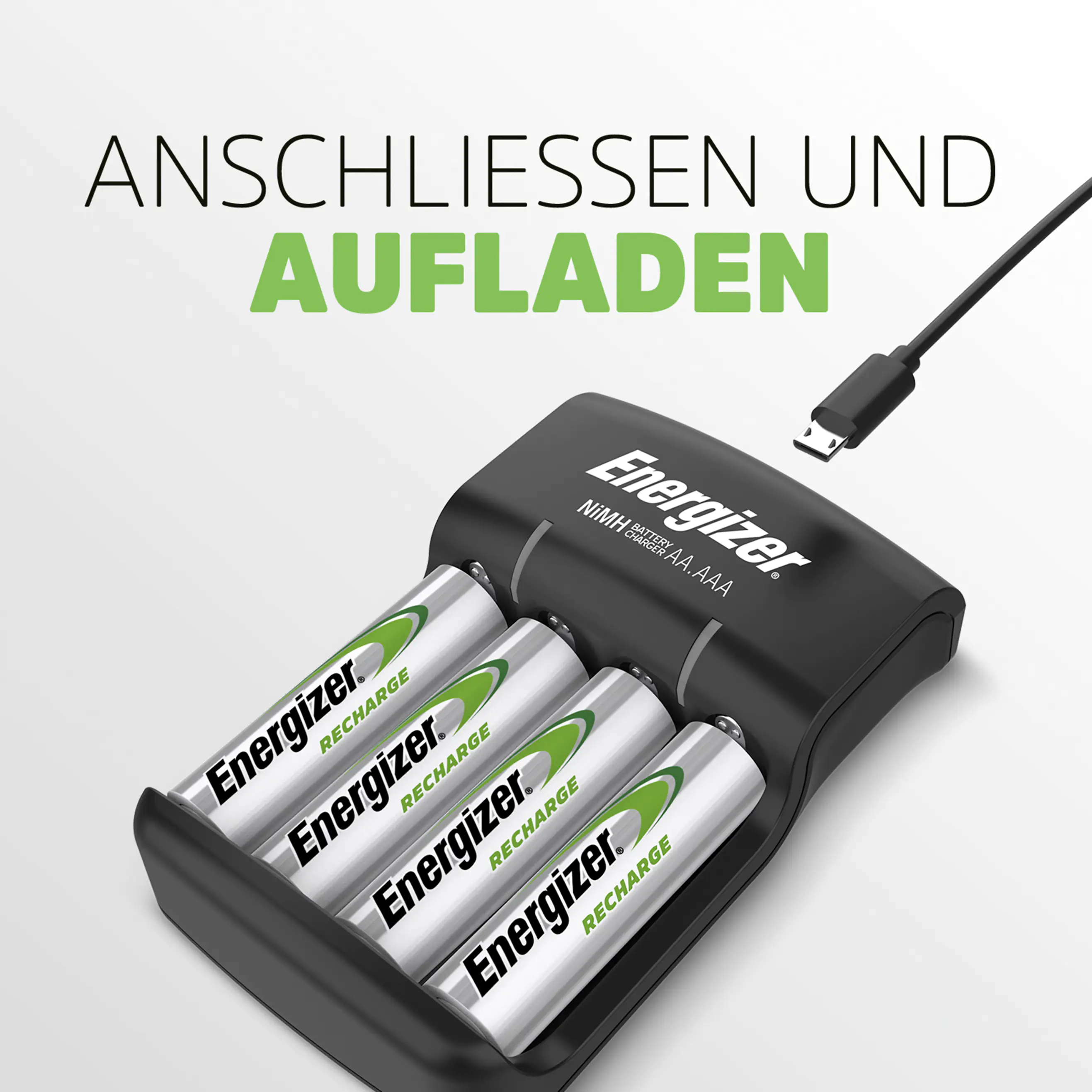 Energizer Ladegerät Base Charger CHVC4E/CHVC4 inkl. 4-AA Mignon