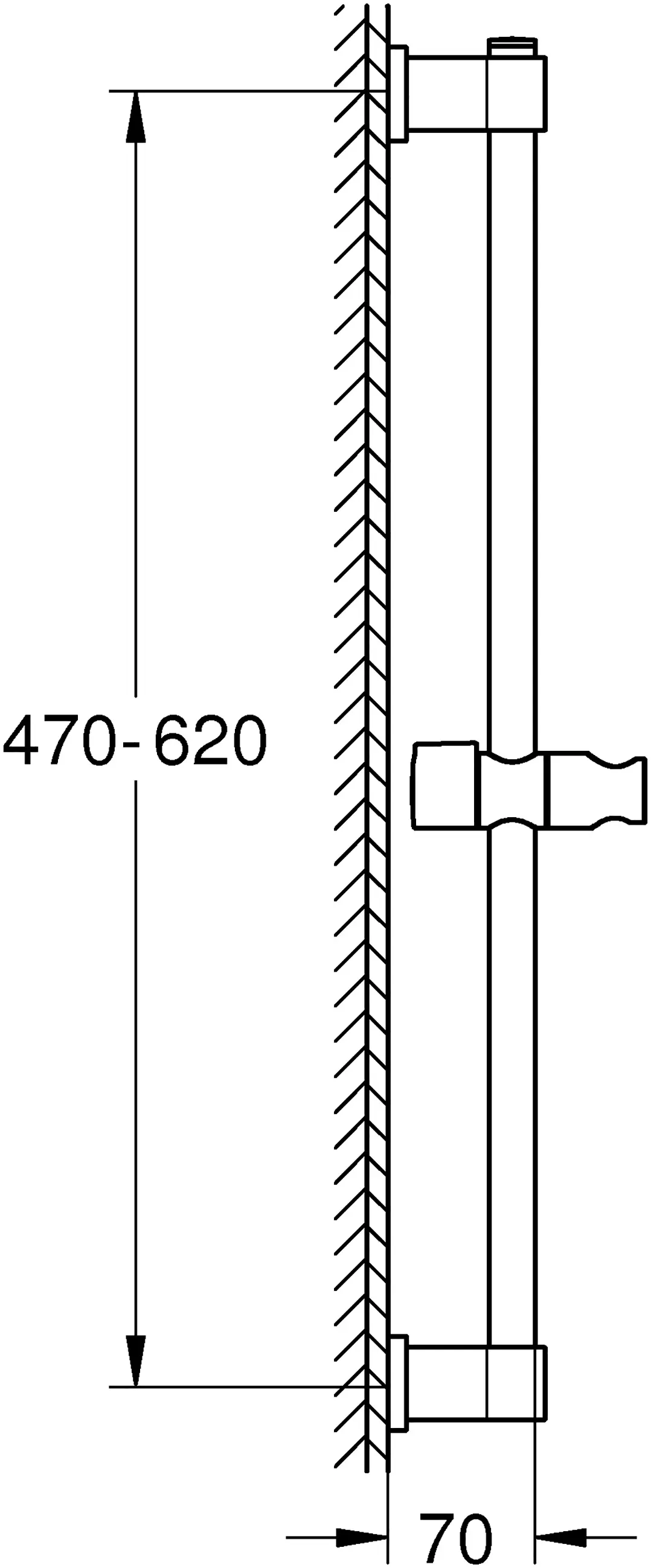 Grohe Brausestange Vitalio Universal chrom 60 cm