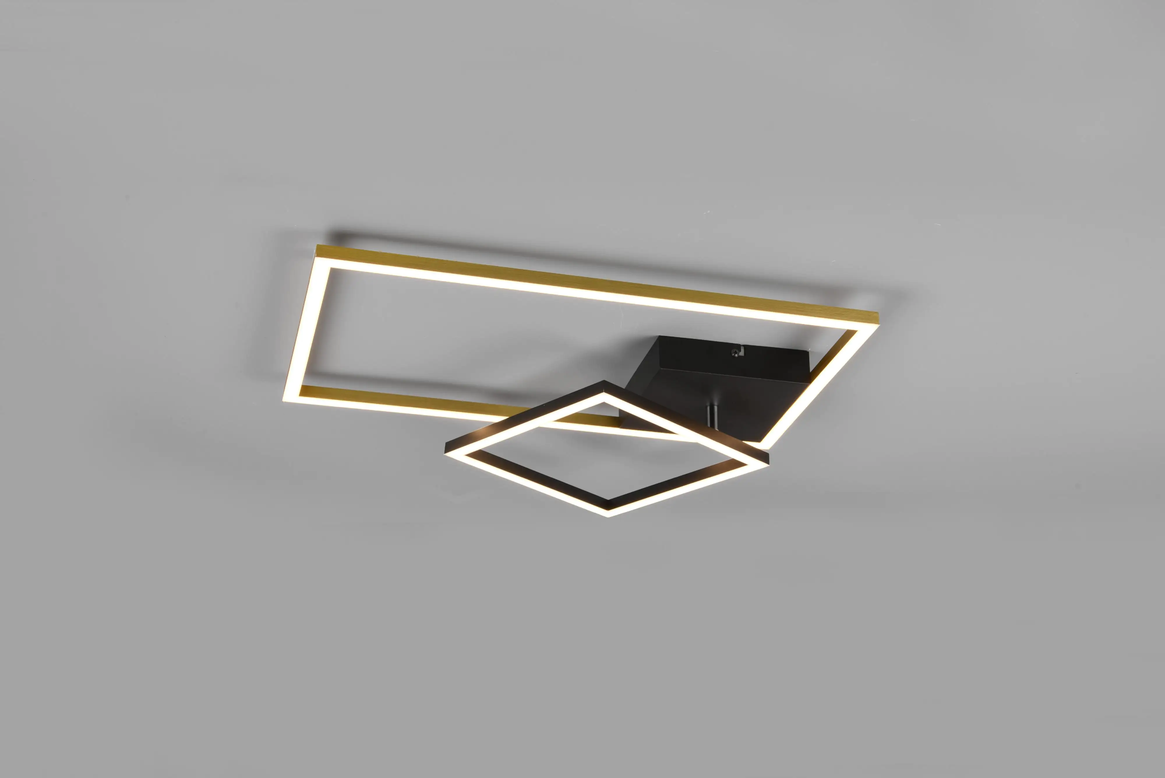 Reality LED Deckenleuchte Padella schwarz, gold, Switch Dimmer, schwenkbar