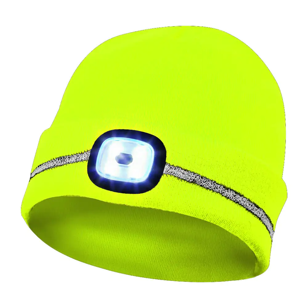 Gebol LED-Mütze mit Reflektionsstreifen gelb