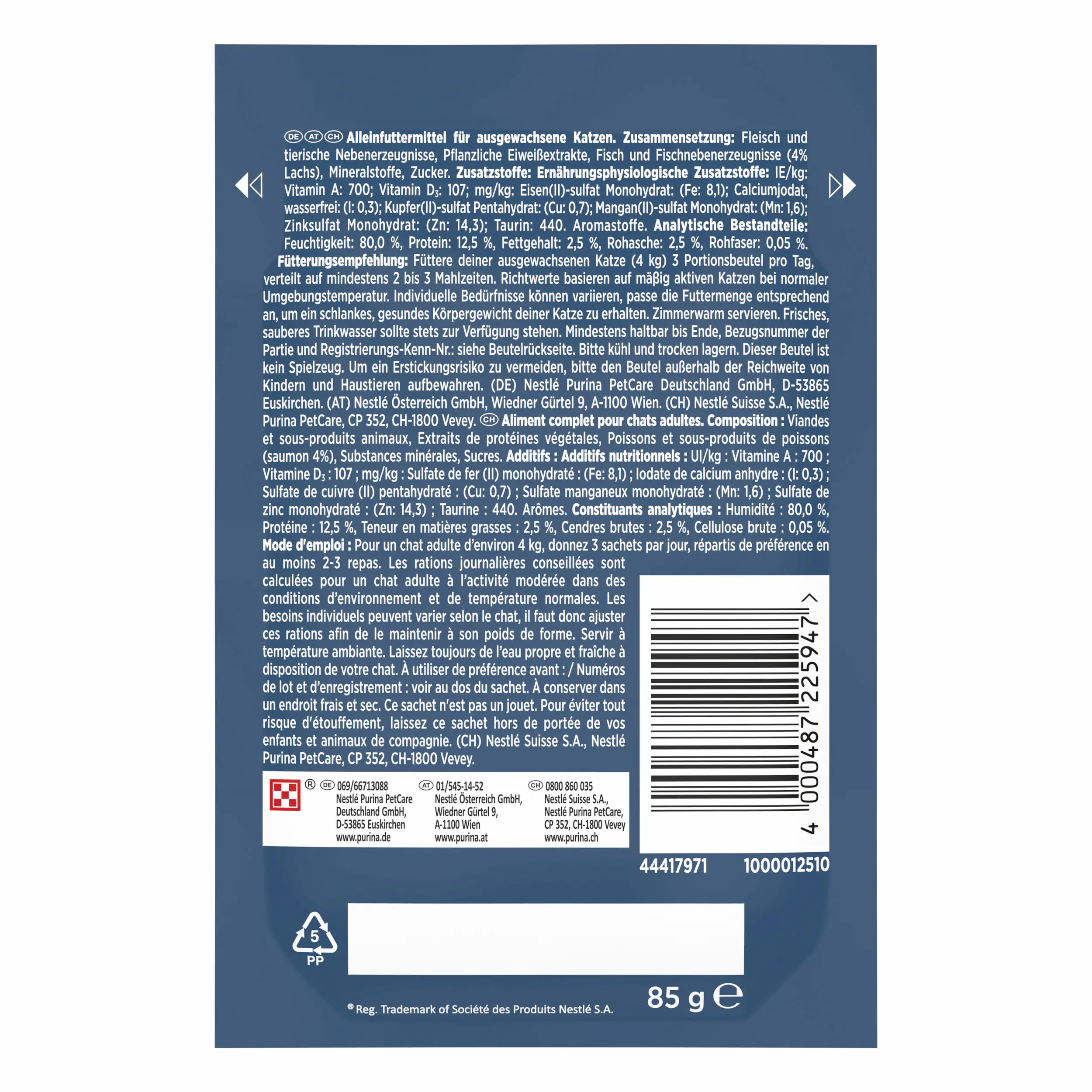 Gourmet Perle Erlesene Streifen mit Lachs 85 g