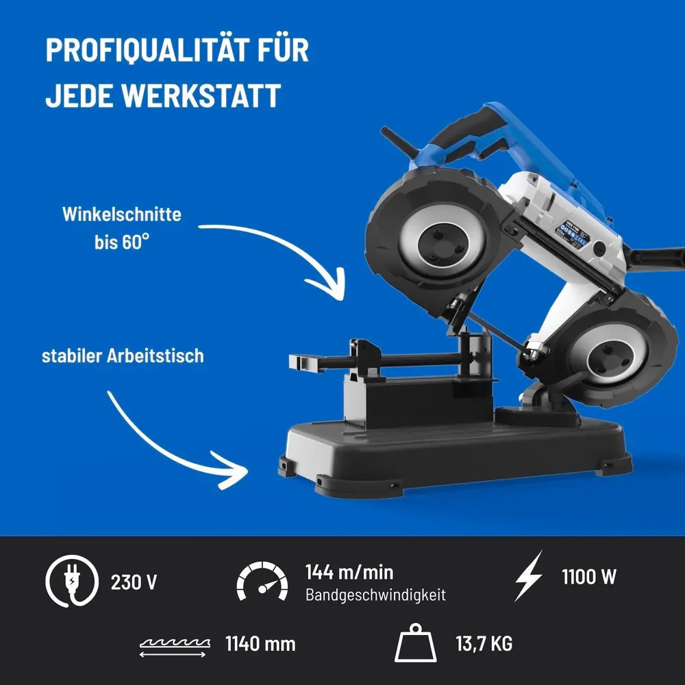 Güde Metallbandsäge MBS 1100 W integrierte LED