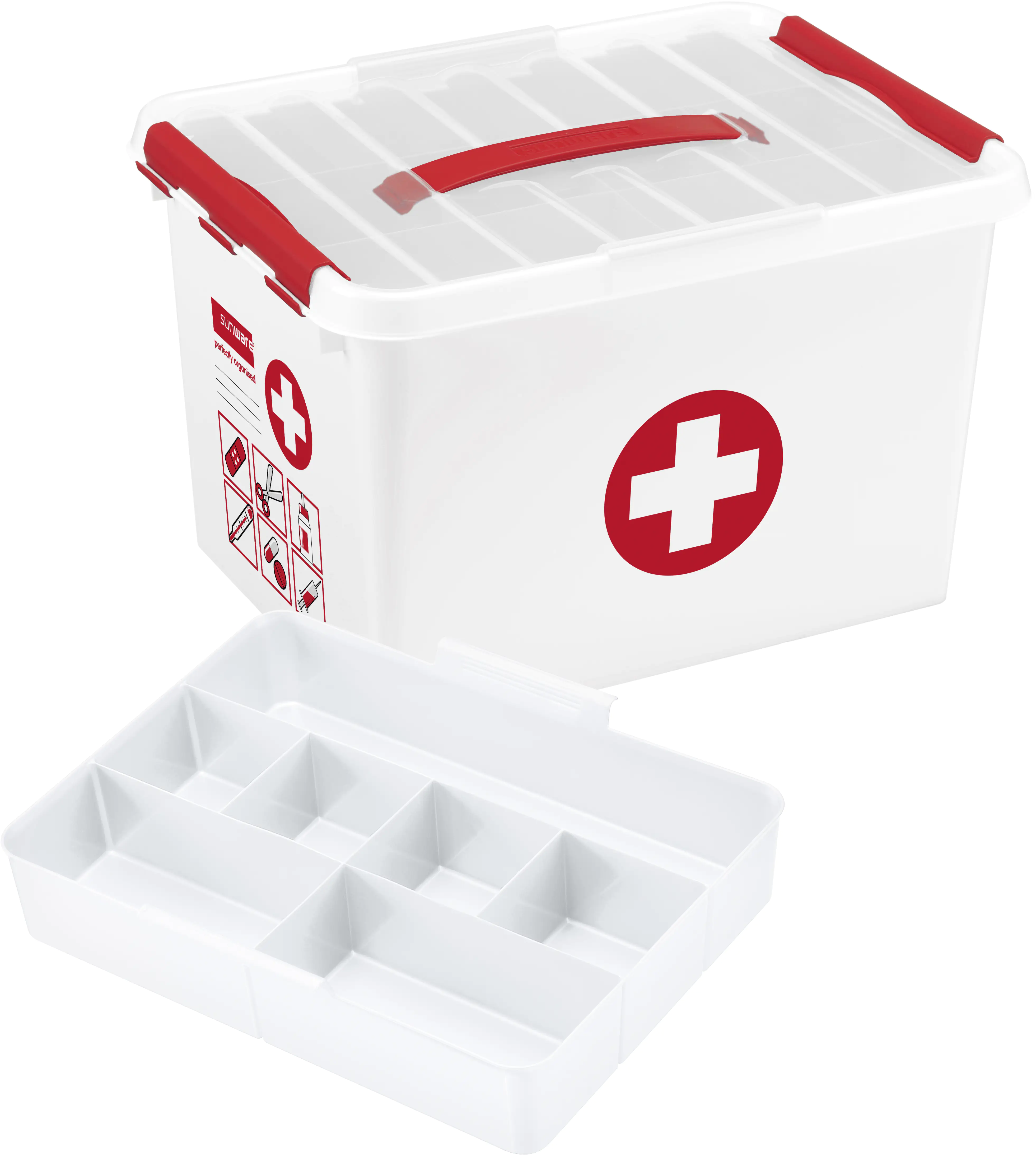 Sunware Erste-Hilfe-Box inklusive Deckel 22L 40 x 30 x 26 cm