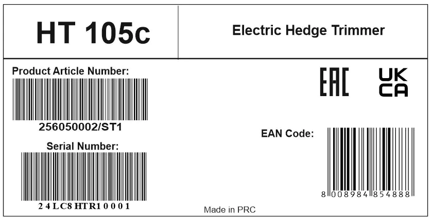 Stiga Elektro Heckenschere HT 105c 500 Watt, 45 cm Schnittlänge