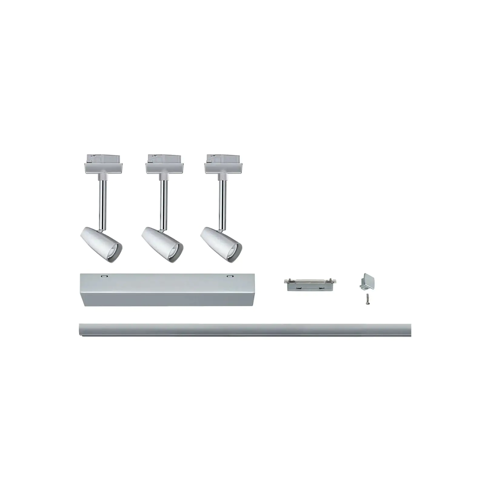 Paulmann URail Schienenspot Barelli Basisset chrom-matt 13,8 cm GU10 10 W