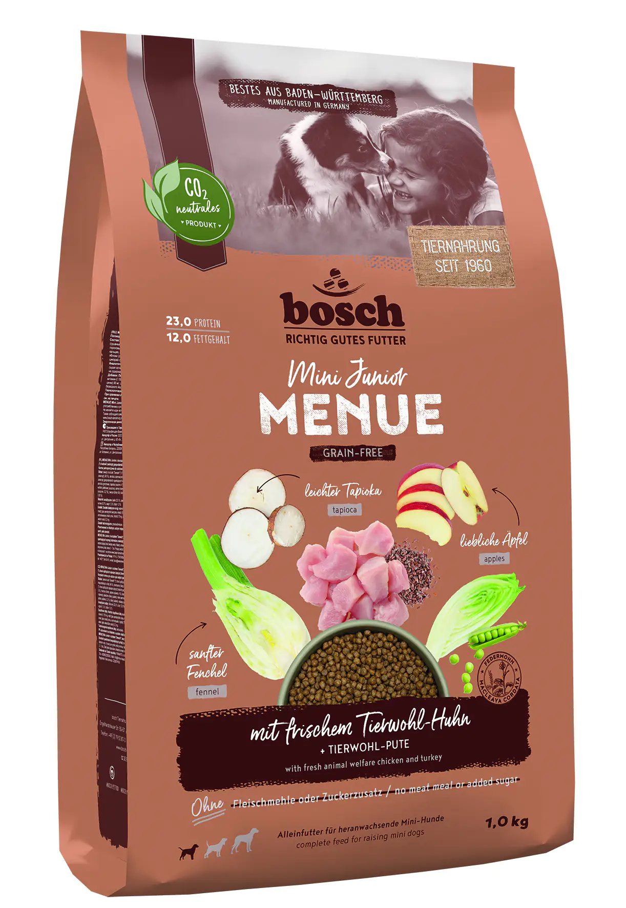 Bosch Hundetrockenfutter Junior Menue 1 kg Huhn