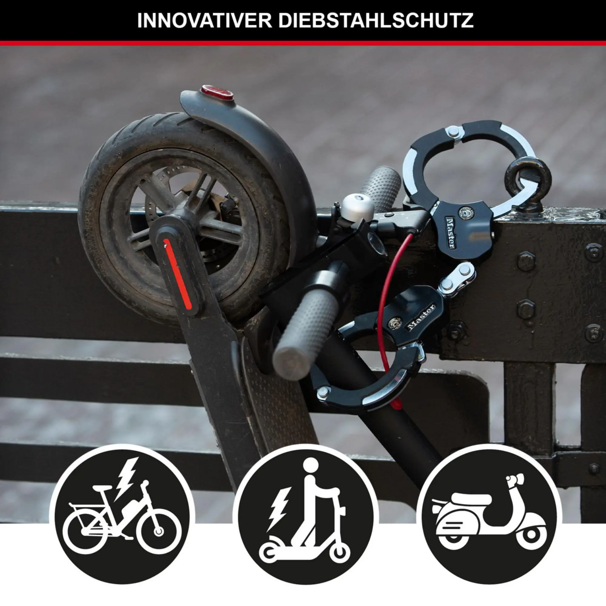 Fischer Fahrradschloss Handschellenschloss Street Cuff 36 cm x Ø 7,6 cm