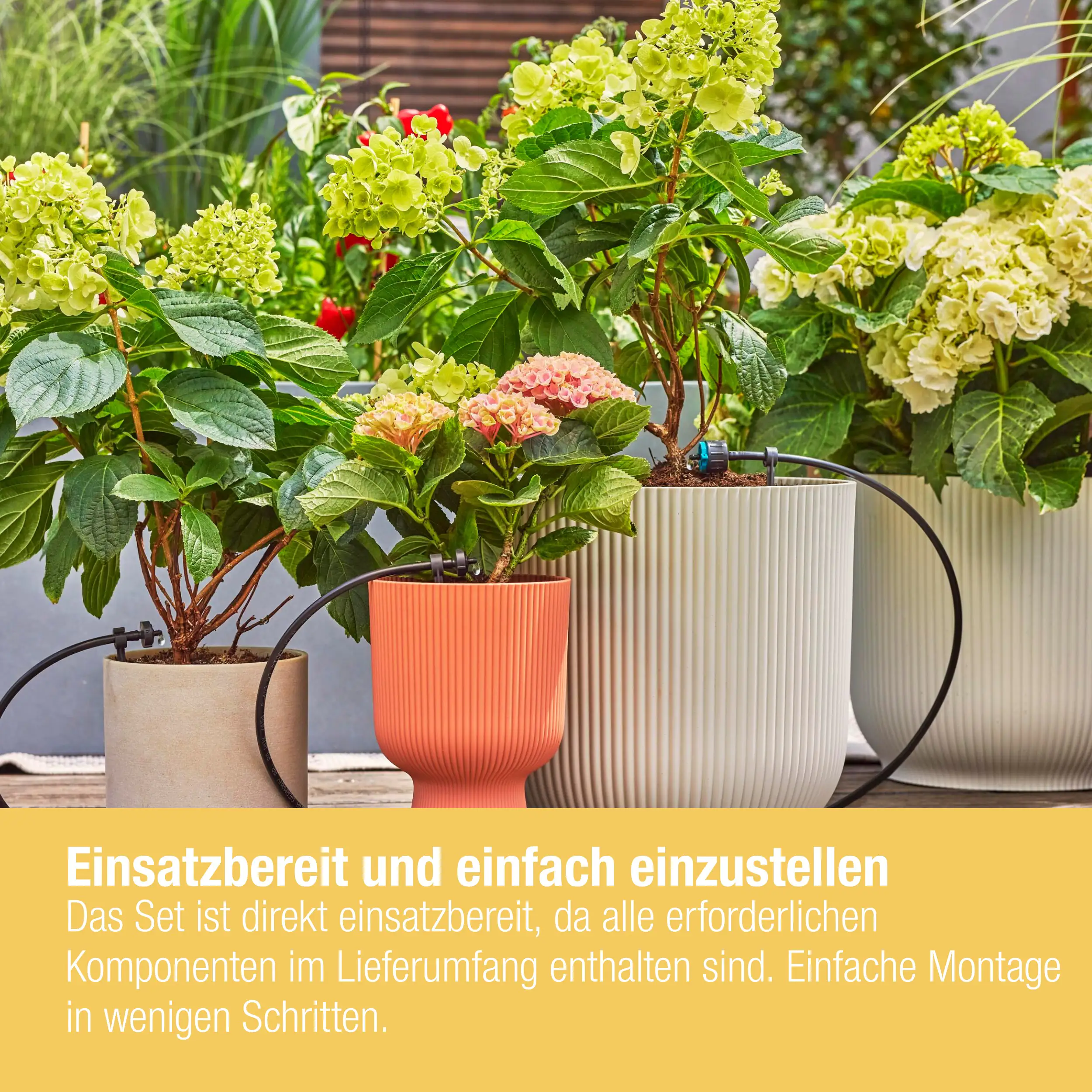 Gardena Tropfbewässerung Set Balkon 15 Topfpflanzen