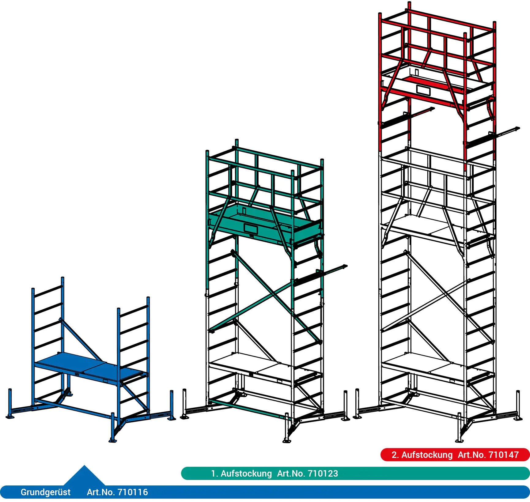 Krause Arbeits-Grundgerüst MONTO ClimTec Aluminium 3 m