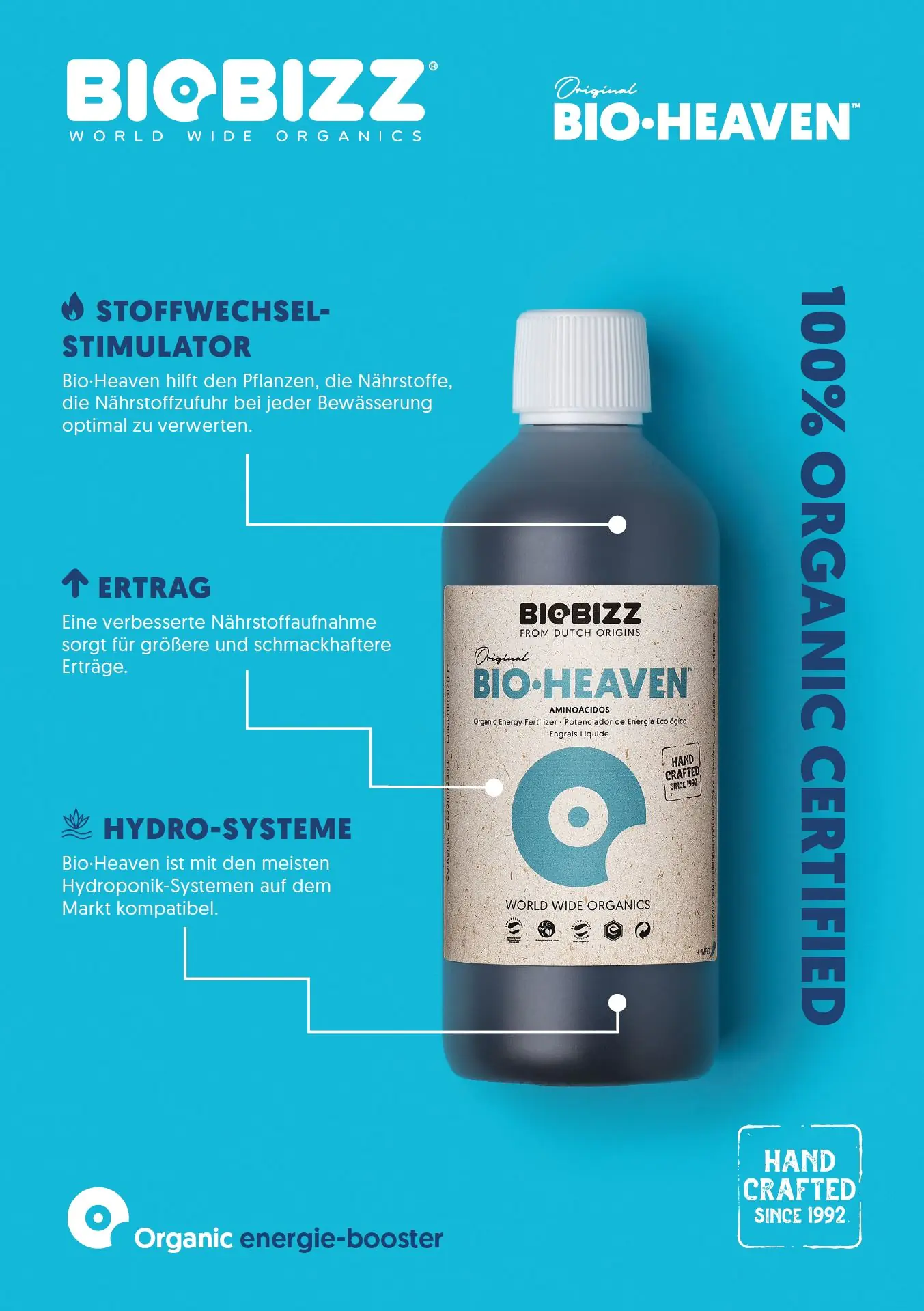 BioBizz Grow Dünger Bio-Heaven Energy Booster 250 ml