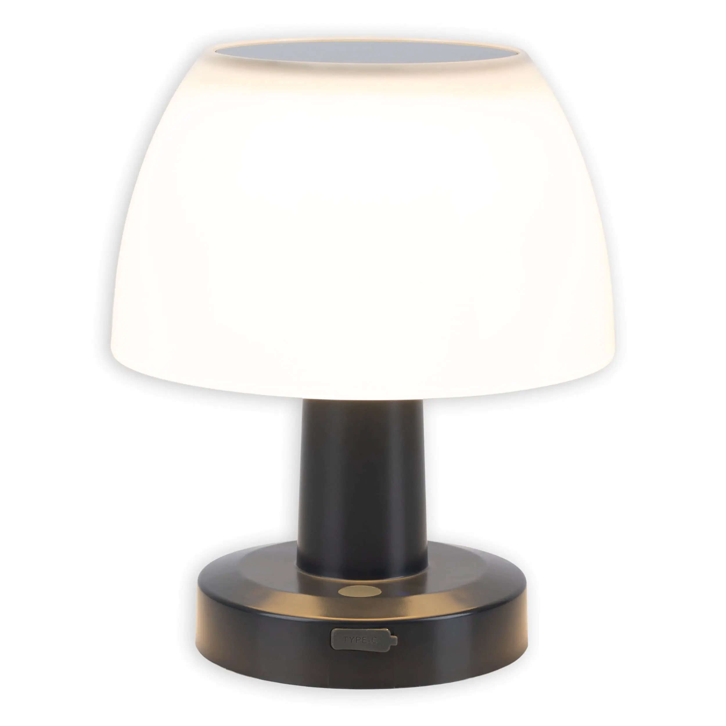 Light & More LED Solartischleuchte dimmbar schwarz