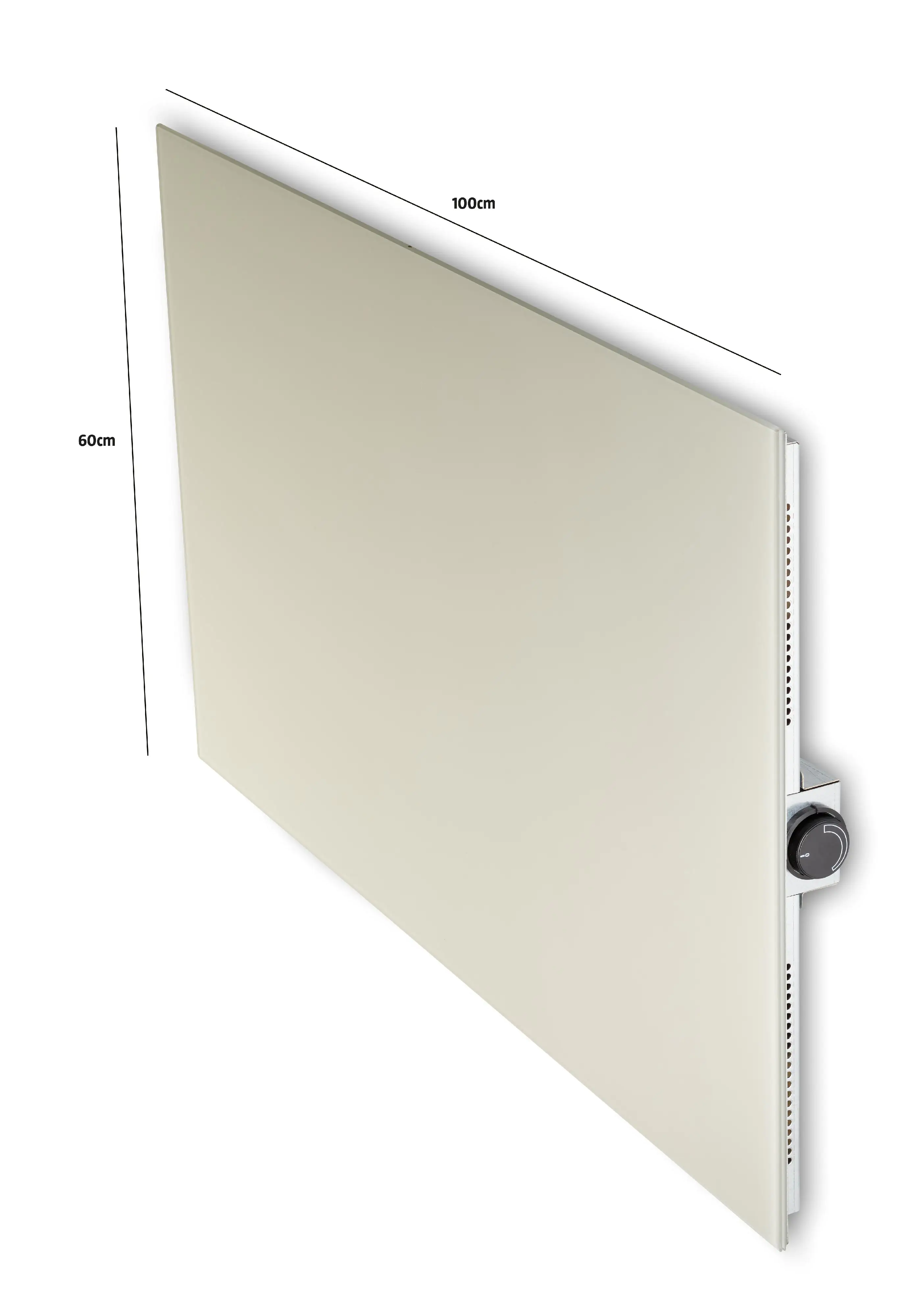 Bella Jolly Infrarot Glasheizkörper 60 x 100 cm 880 Watt, weiß