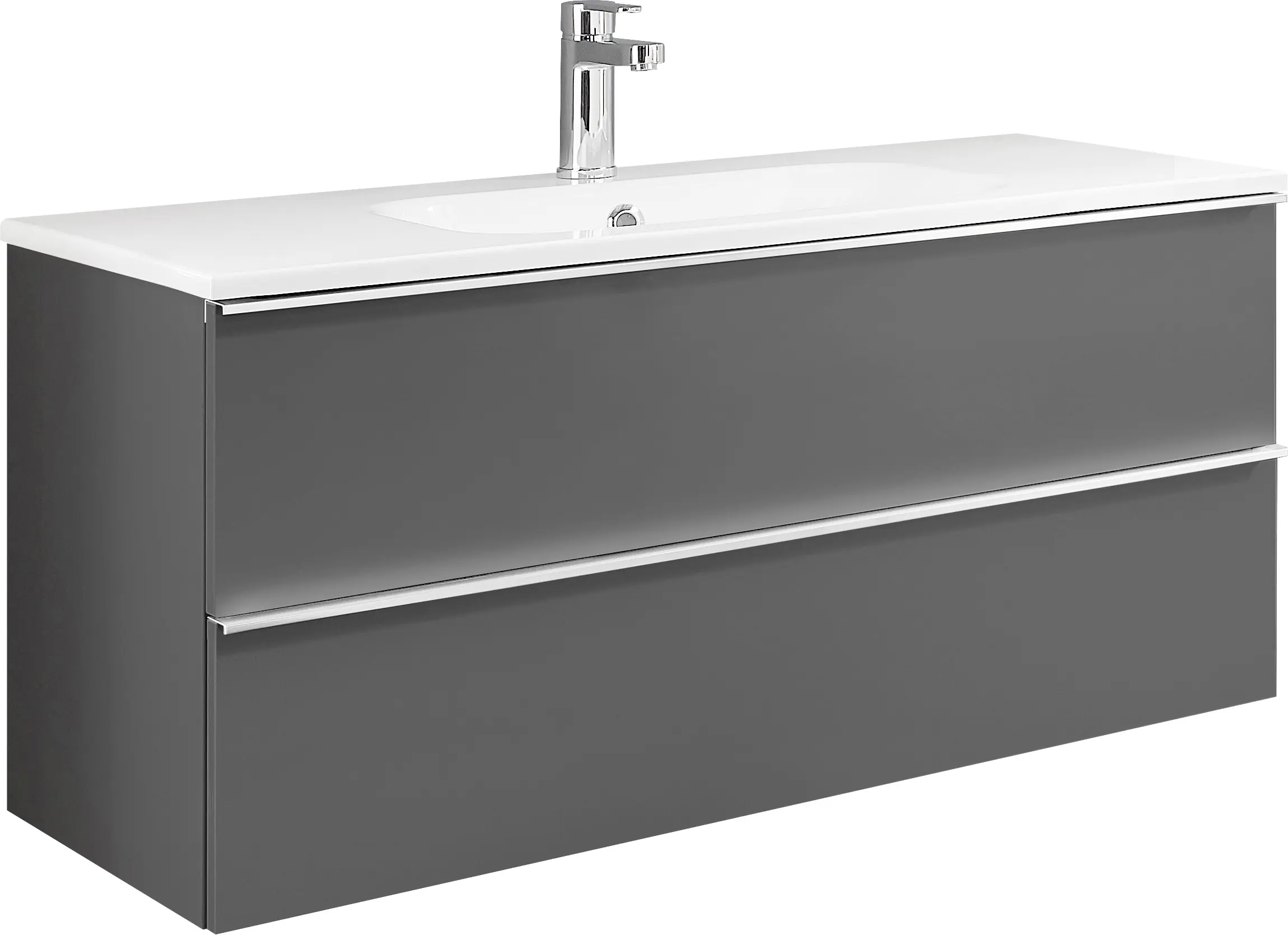 Primaster Waschtischunterschrank Düsseldorf grau 100 cm