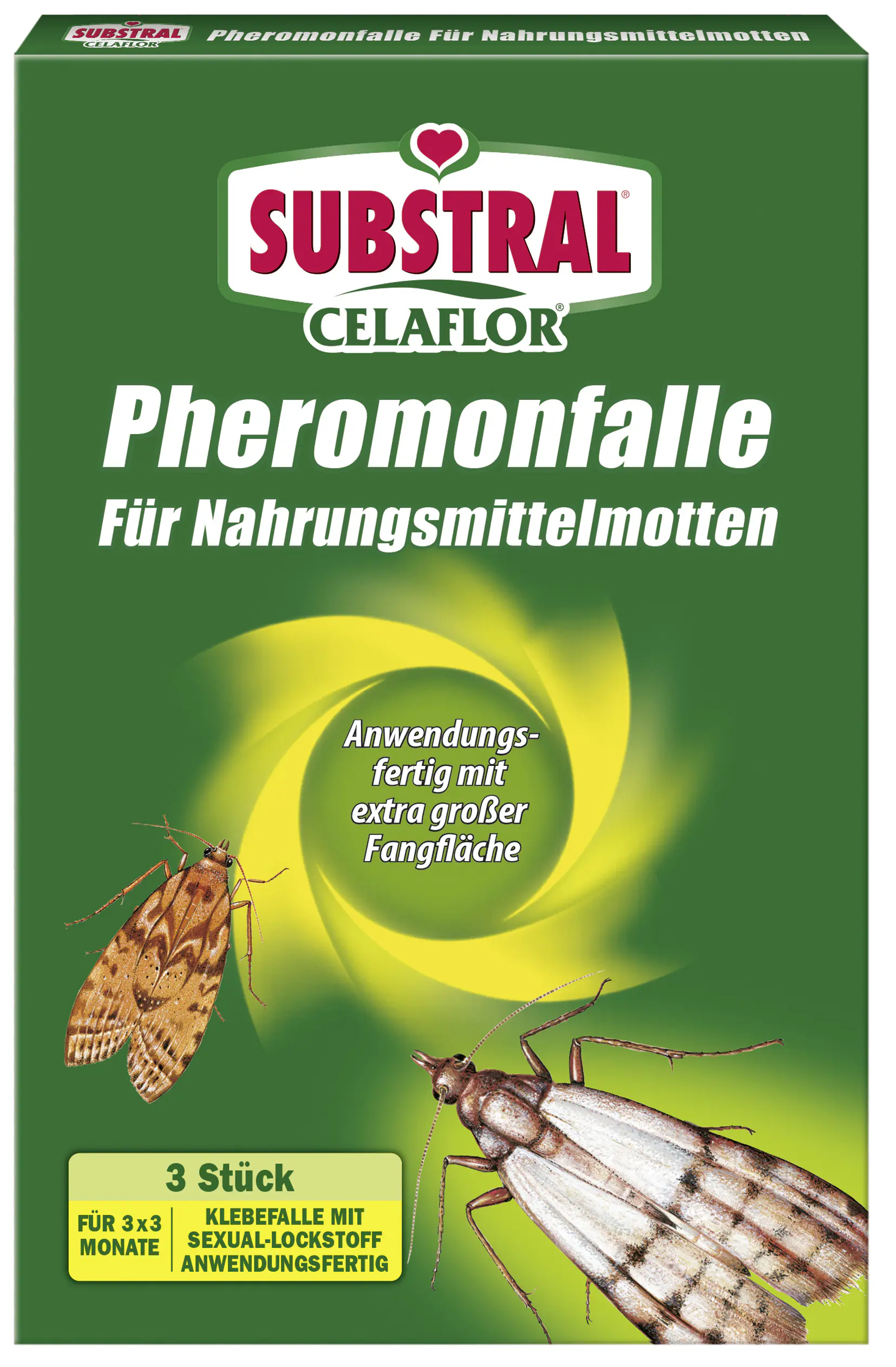 Substral Pheromon Falle gegen Nahrungsmittelmotten 3 Stück
