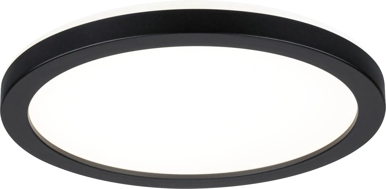 Paulmann LED Panel Atria Shine schwarz Ø 19 cm warmweiß