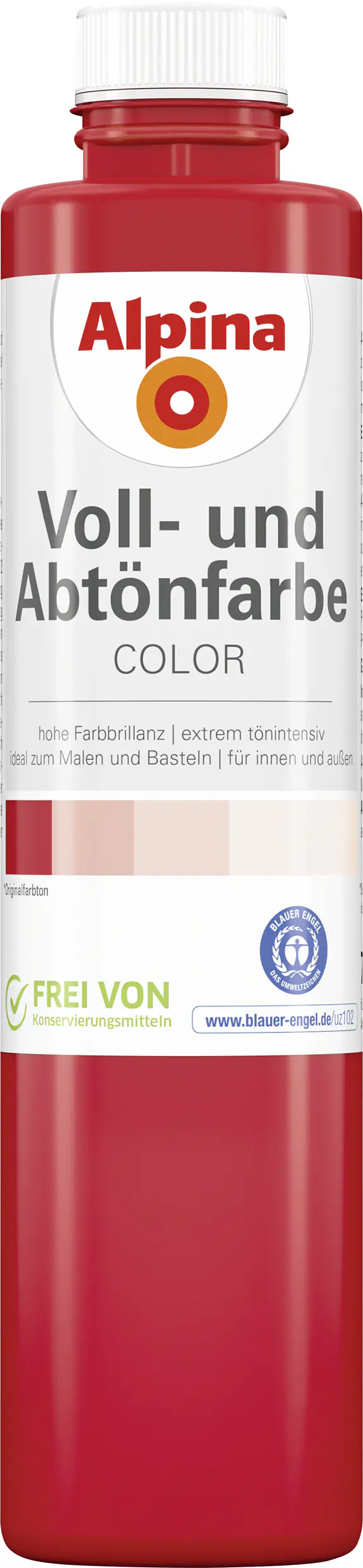 Alpina Color Abtönfarbe fire red seidenmatt 750 ml 