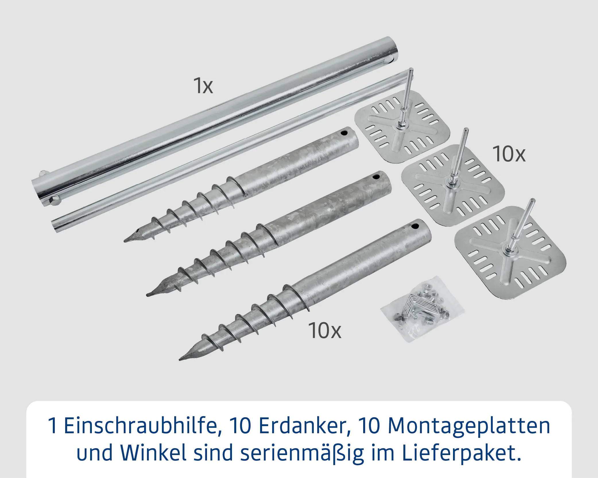 EcoStar Schraubfundament mit 10 Schrauben 