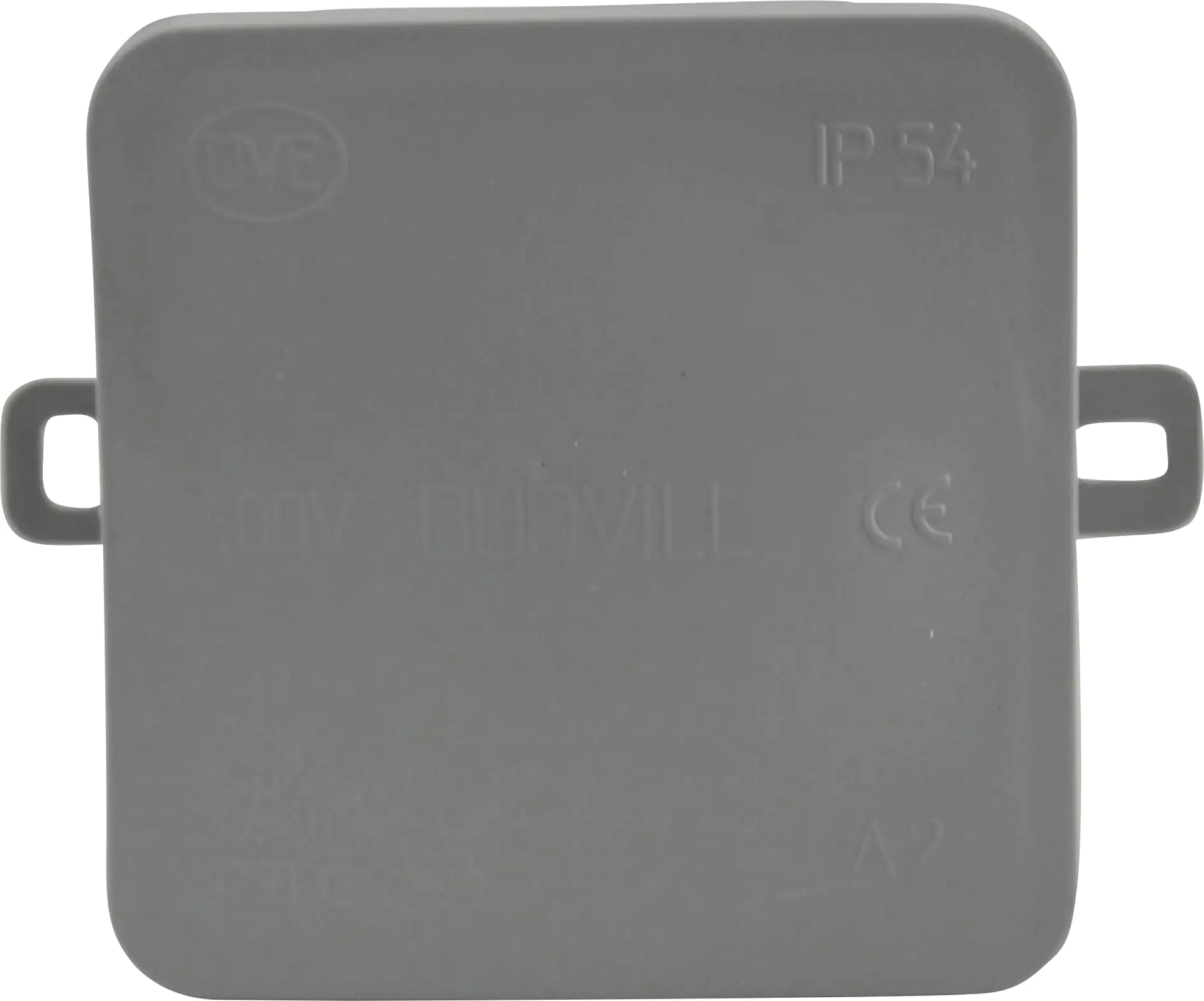 Abzweigkasten Aufputz, IP 54, 75 x 75 x 40 mm, grau