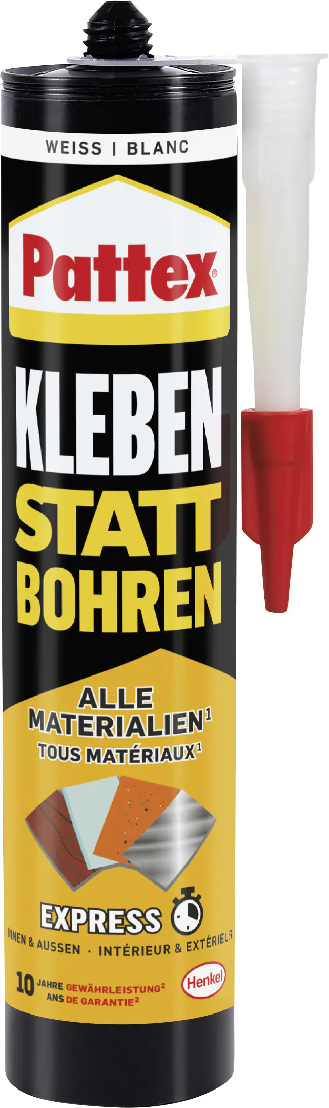 Pattex Montagekleber Kleben statt Bohren Express 390 g weiß