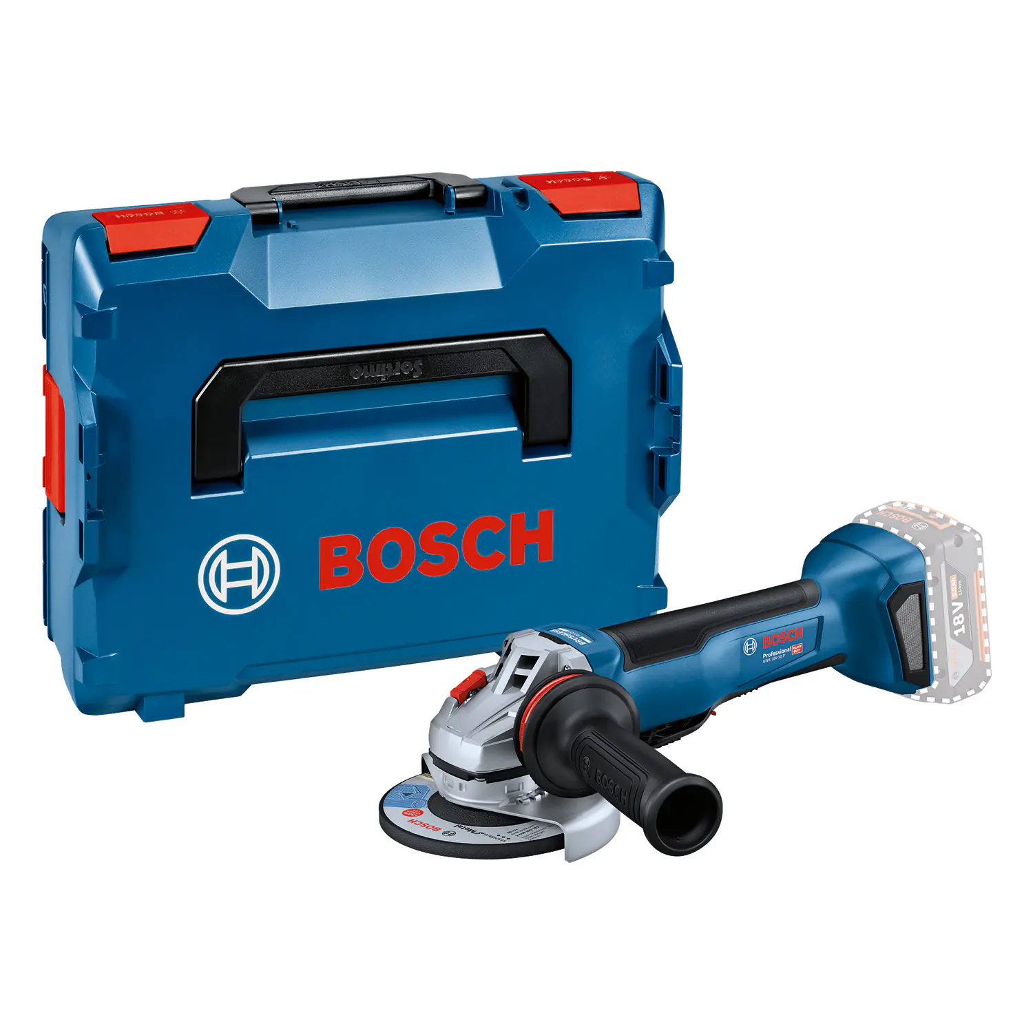 Bosch Professional Akku-Winkelschleifer GWS 18V-10 P Solo L-Boxx