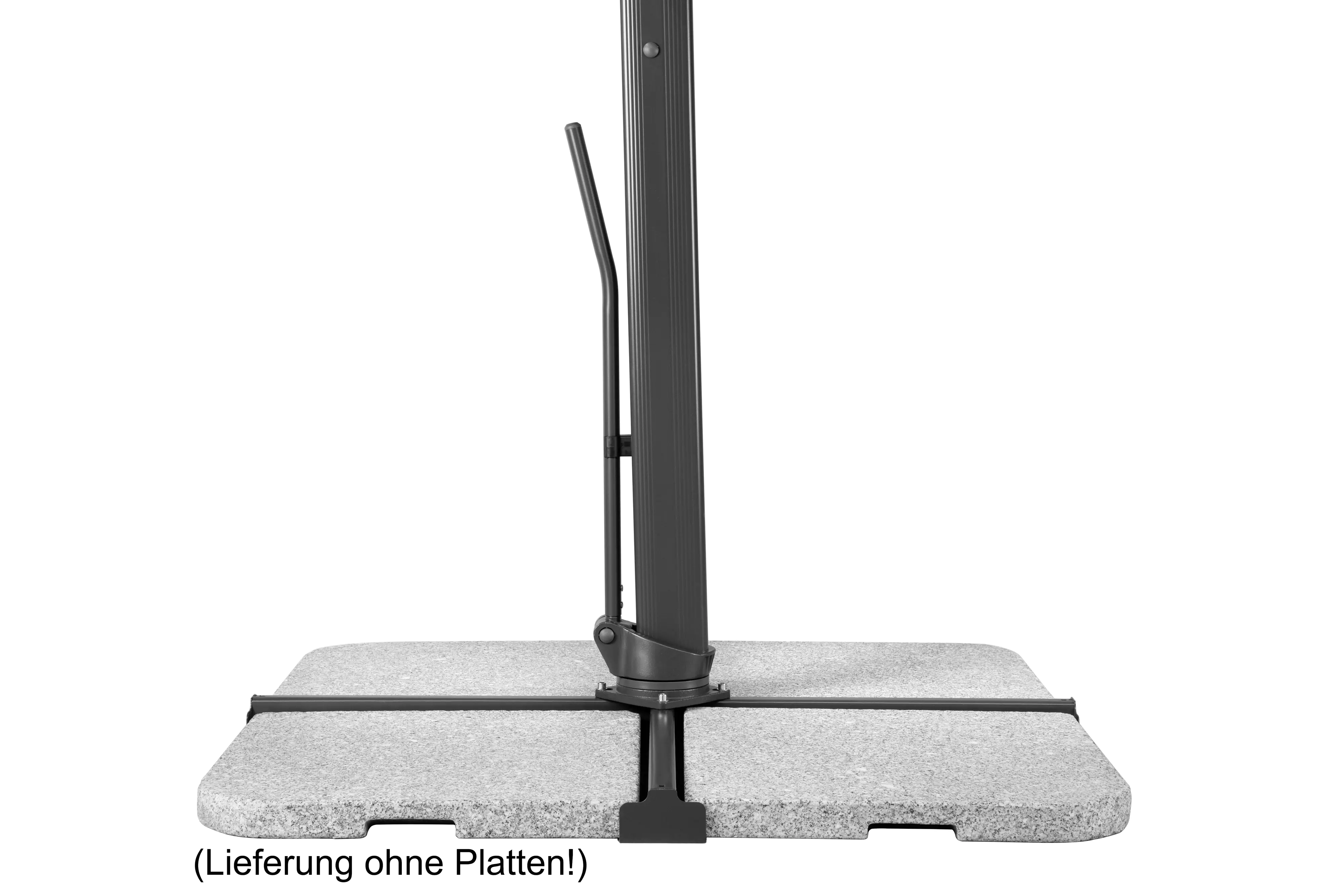 Schneider Ampelschirm Rhodos Smart silbergrau 300 x 300 cm inkl. Sonnenschirmhülle