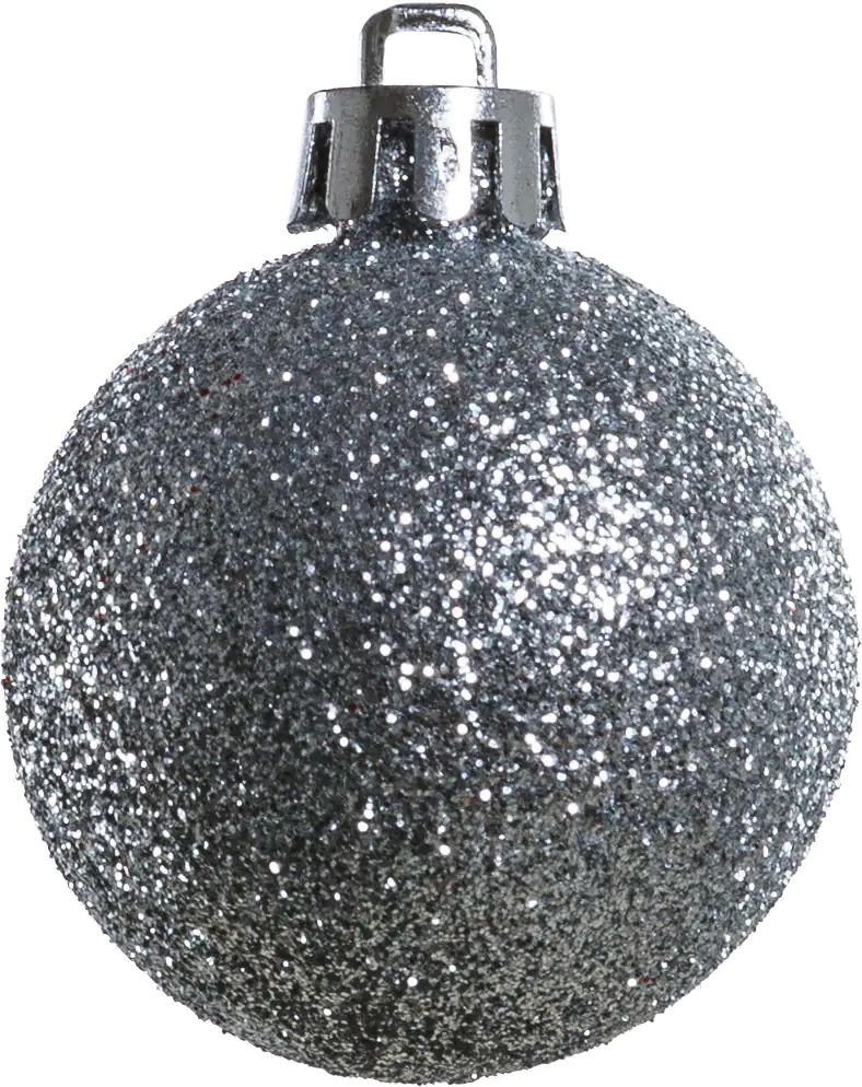 TrendLine Weihnachtskugeln bruchfest, langlebig Ø 4 cm silber 12 Stück