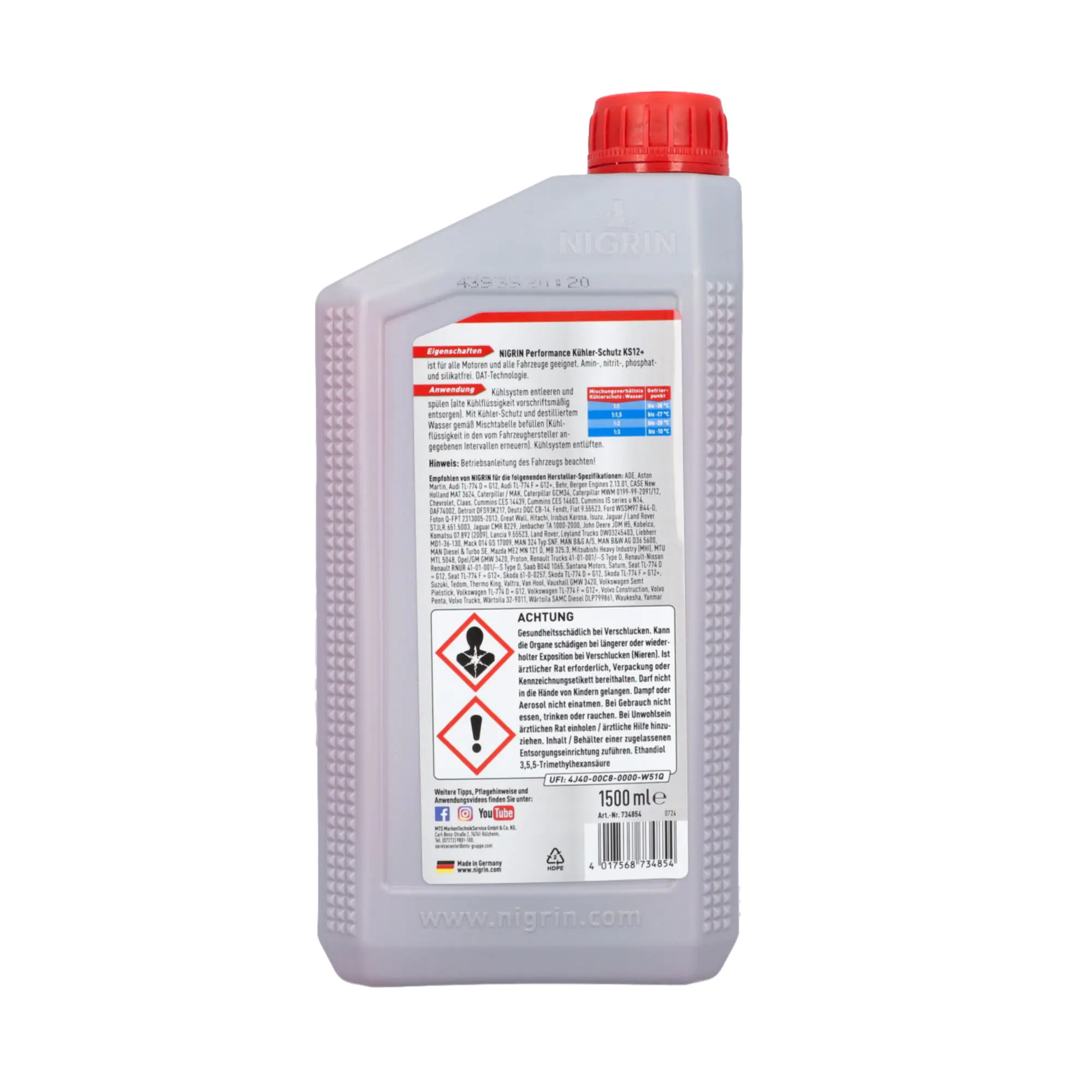 Nigrin Performance Kühlerfrostschutz KS12+ 1,5 L