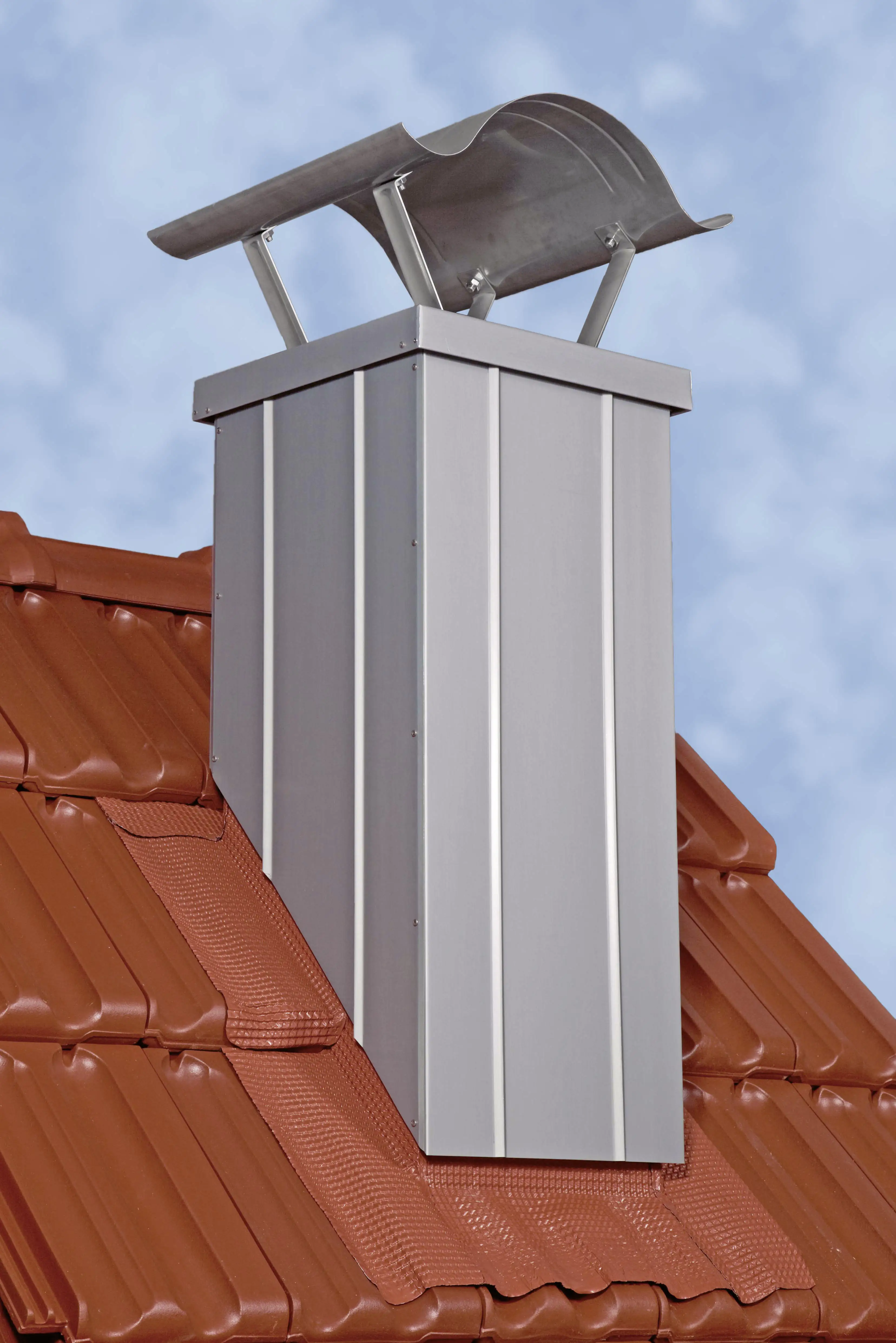 Sarei Kamin- und Wandanschluss Alu-Flex 5 m x 300 mm ziegelrot