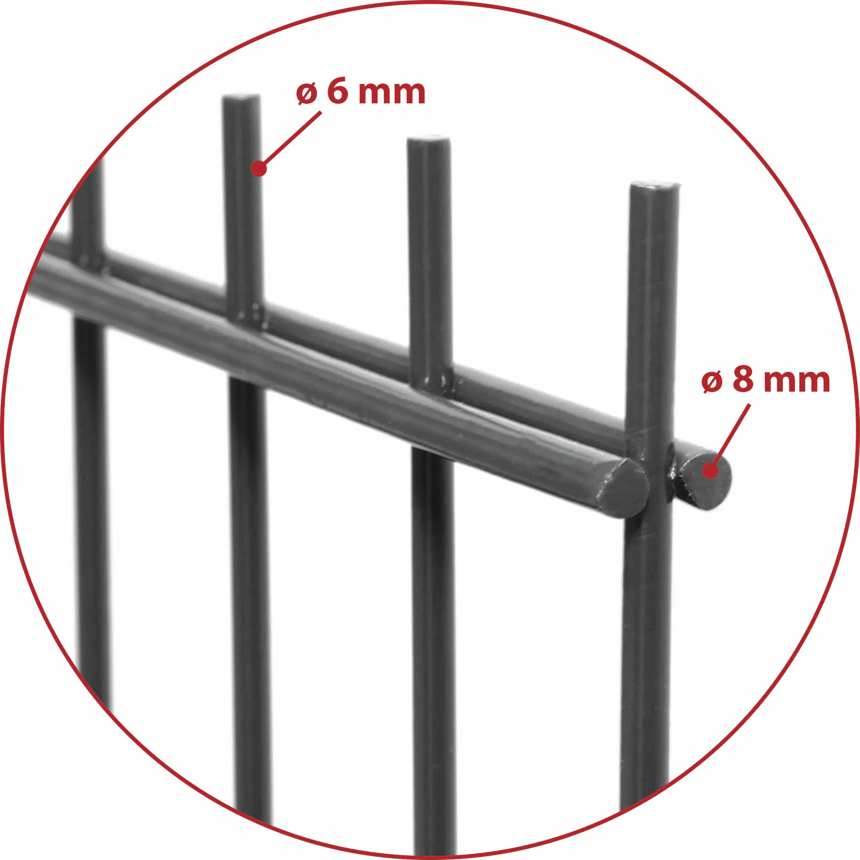 Floraworld Doppelstabmatten-Zaun Premium 251 x 183 cm anthrazit 8/6/8