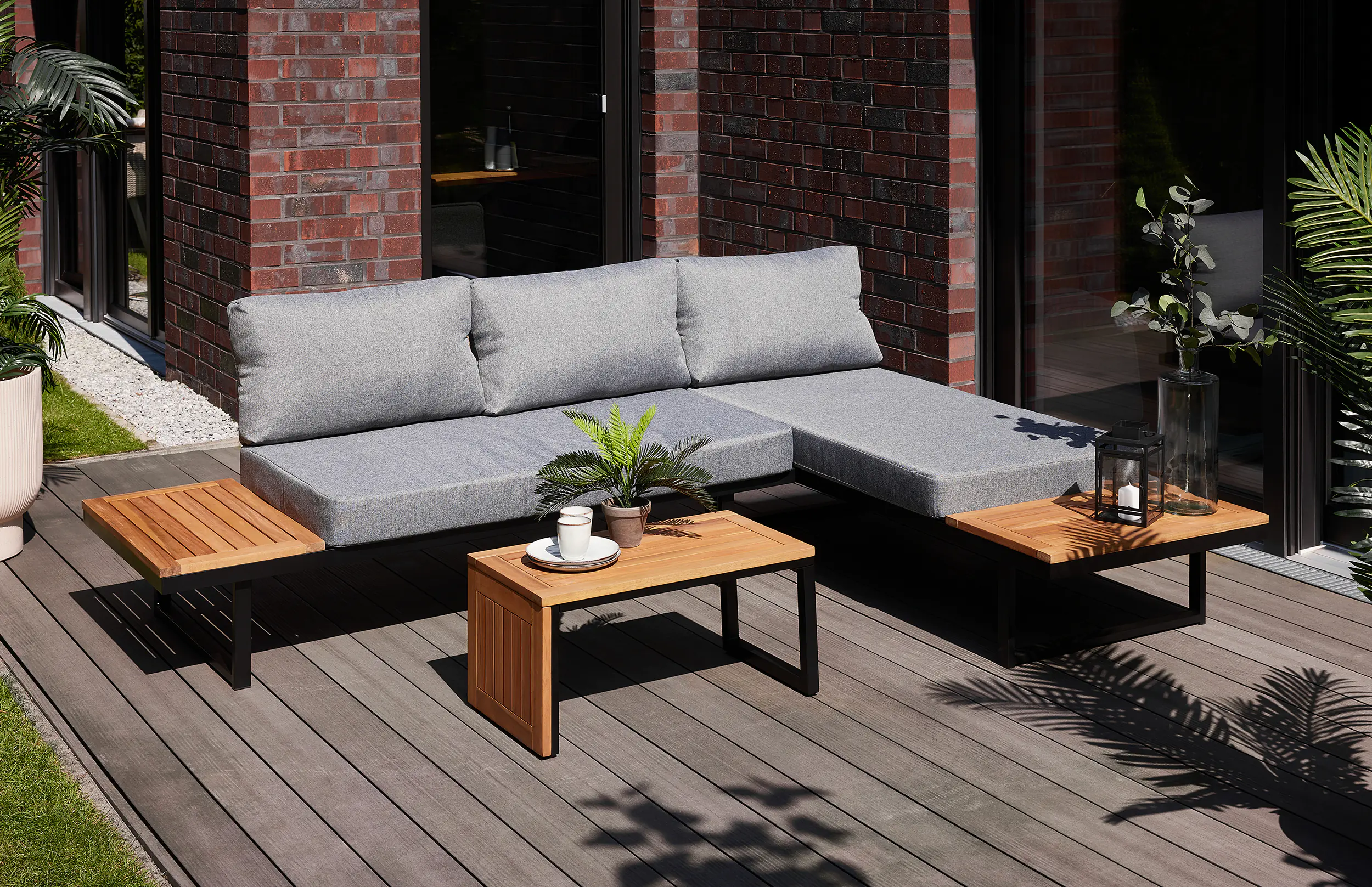 Primaster Gartenmöbel-Set Vulcano Holz/Aluminium