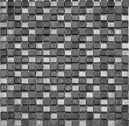 Mosaikfliese Glas-Naturstein 30 x 30 cm grau Steinmaß: ca. 1,5 x 1,5 cm