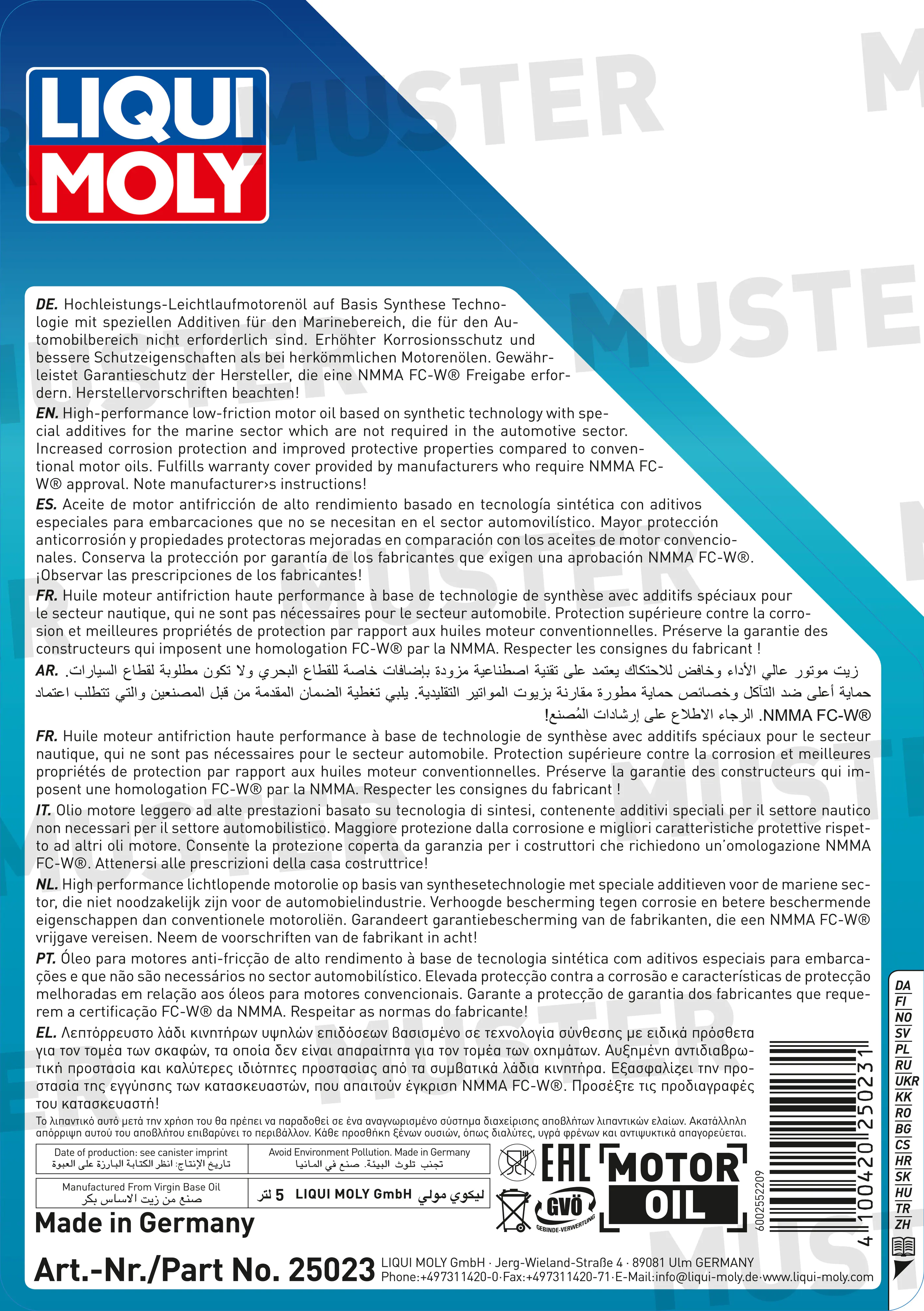 Liqui Moly 4-Takt Marine Motoröl 10W-30 5 L