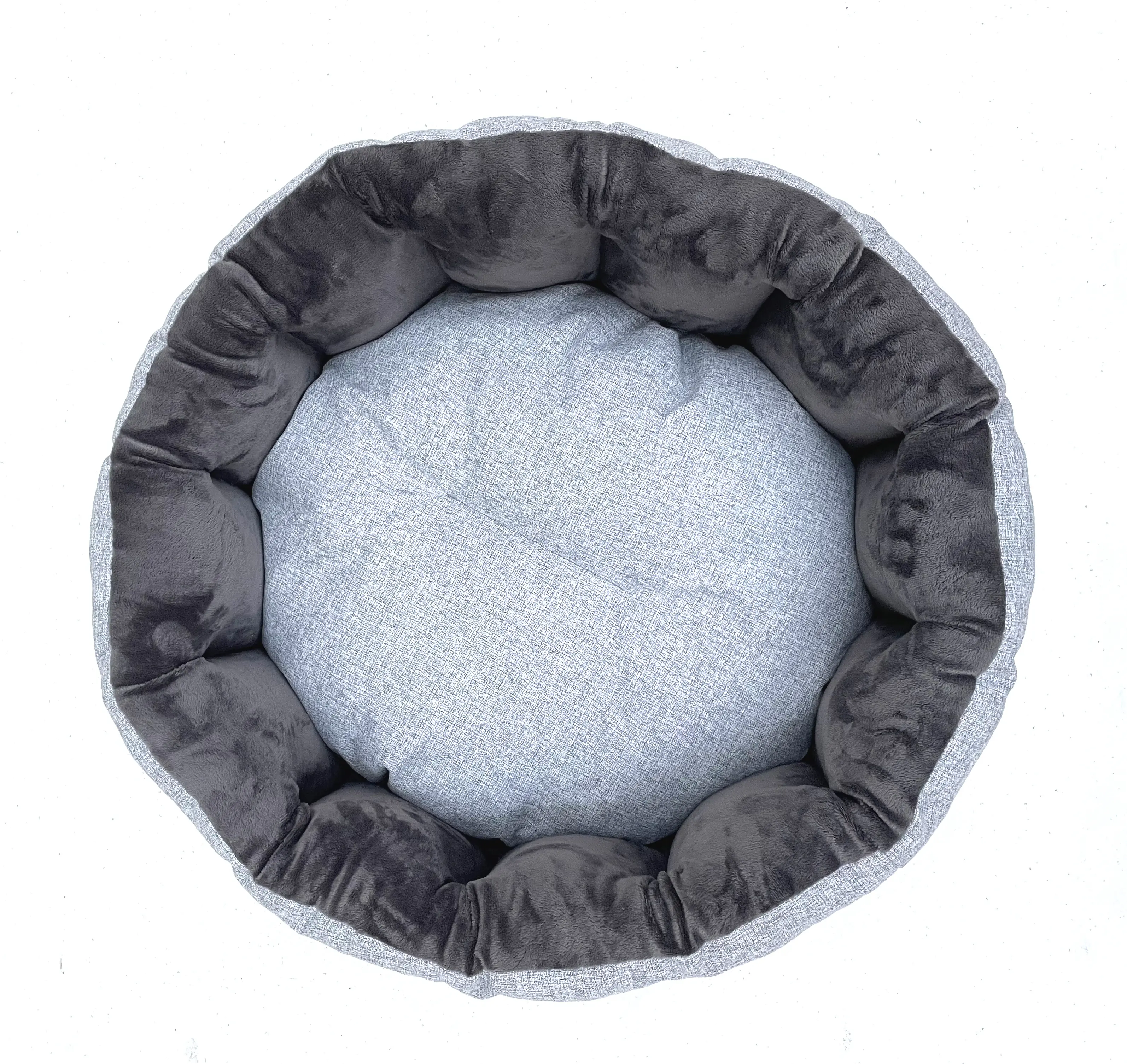Lebon Hundebett Wilma 75 x 65 cm silber/dunkelgrau