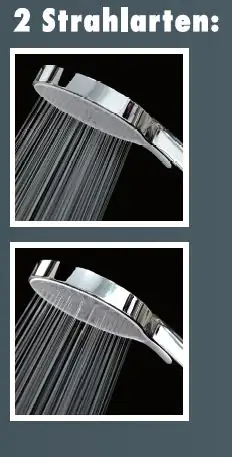 Primaster Handbrause 2 Strahlarten Water Drop chrom-weiß mit Wasserspareinsatz