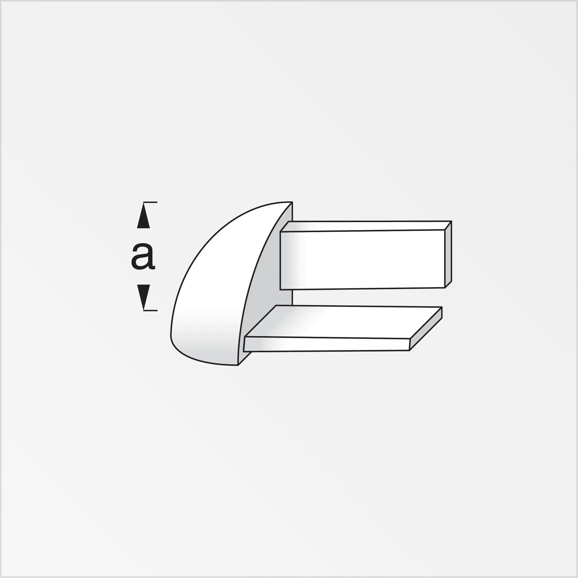 alfer Außenecken PVC glatt schwarz