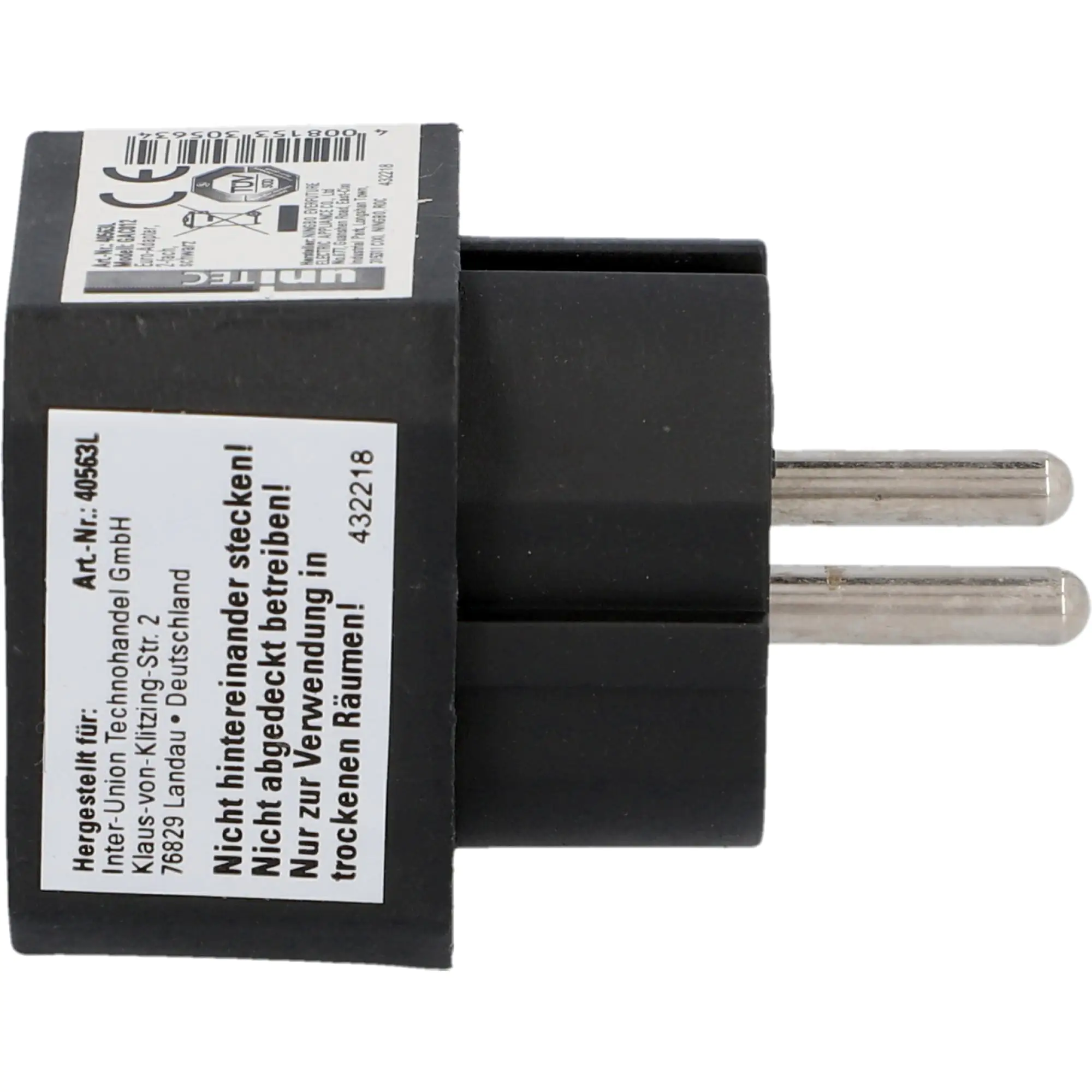 Euro-Adapter 2-fach schwarz