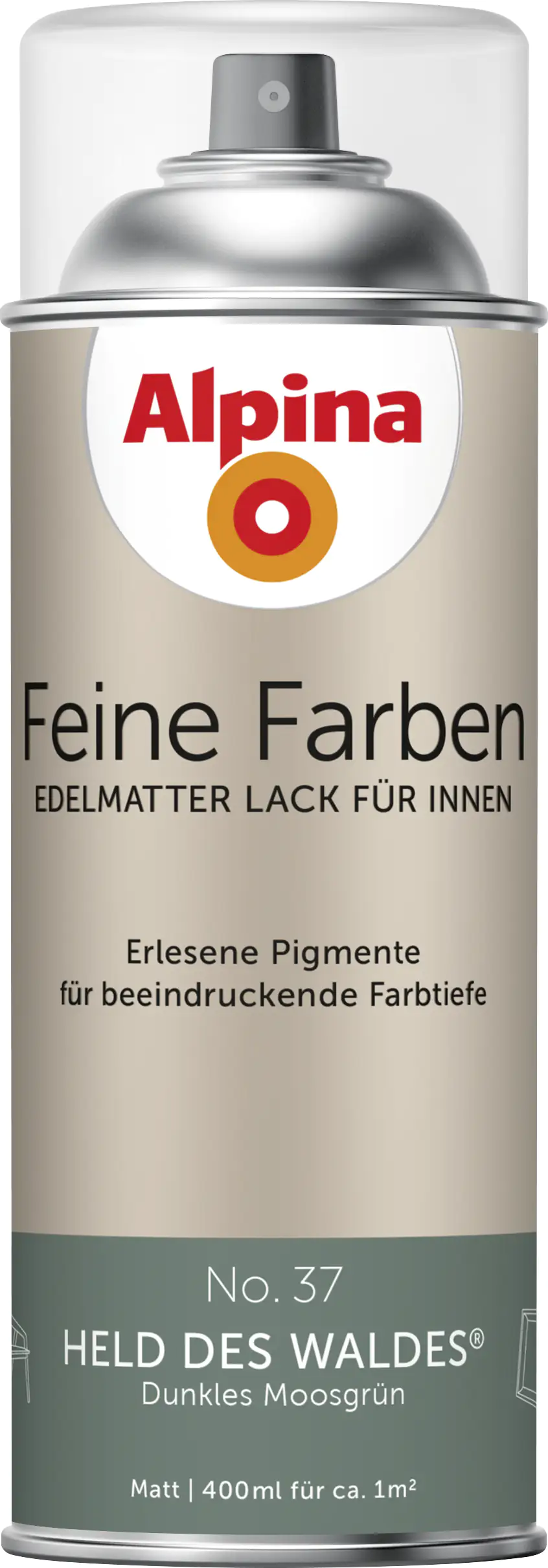 Alpina Feine Farben Sprühlack No. 37 Held des Waldes - moosgrün 400 ml