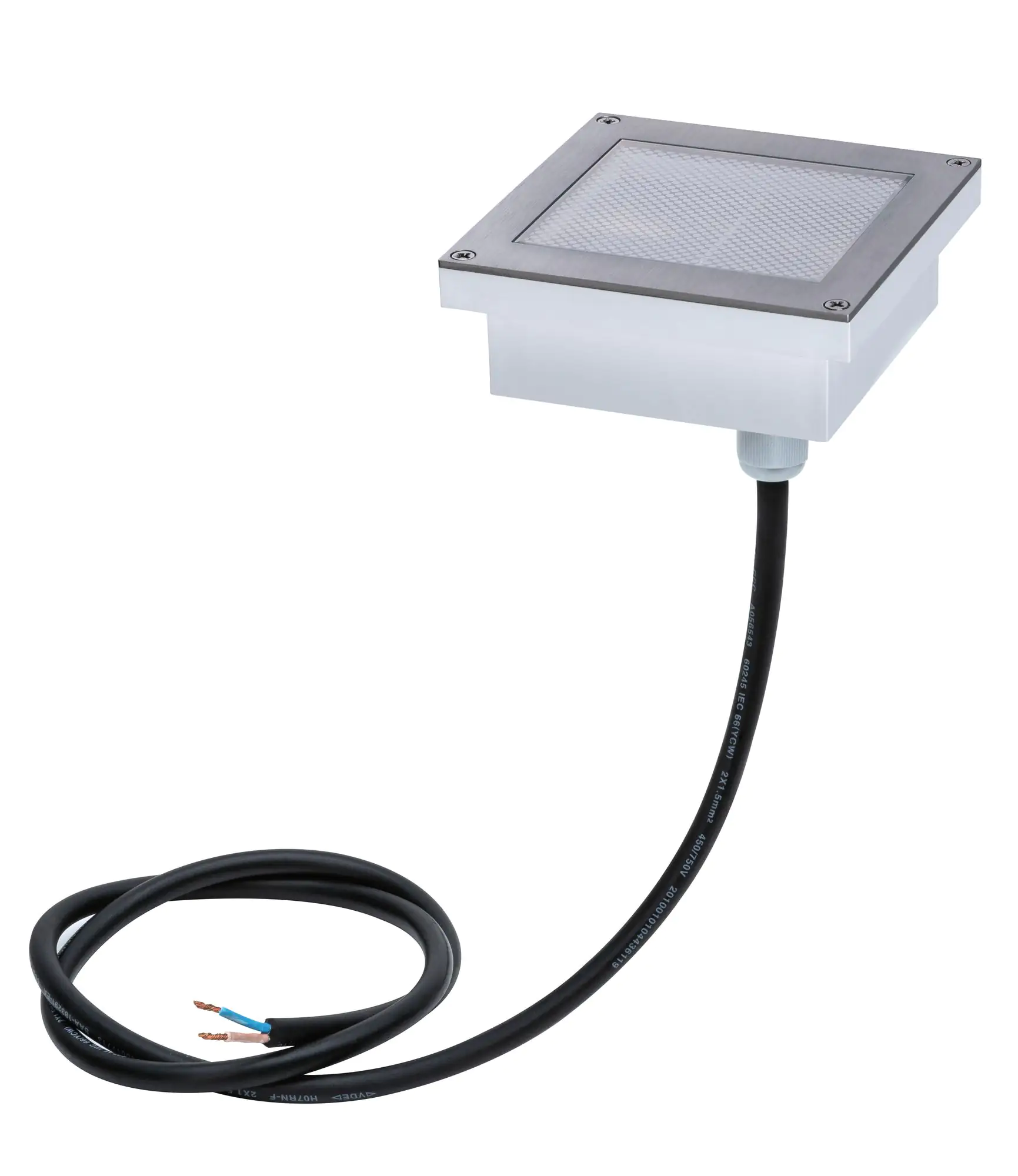 Paulmann LED Außen-Bodeneinbauleuchte Brick alu-grau 10 x 10 cm warmweiß