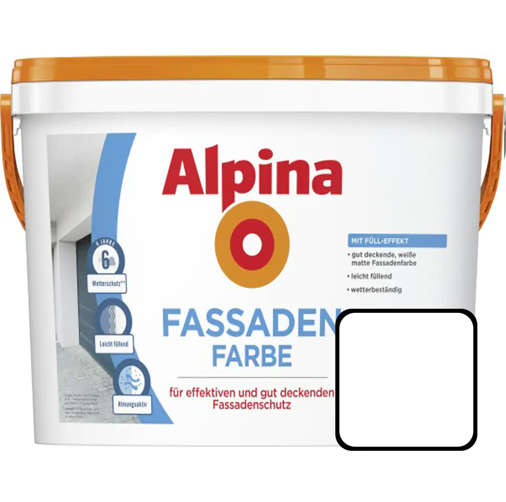 Alpina Fassadenfarbe 2,5 L weiß matt