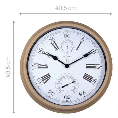 Nextime Außenwanduhr Hyacinth Ø 40,5 cm