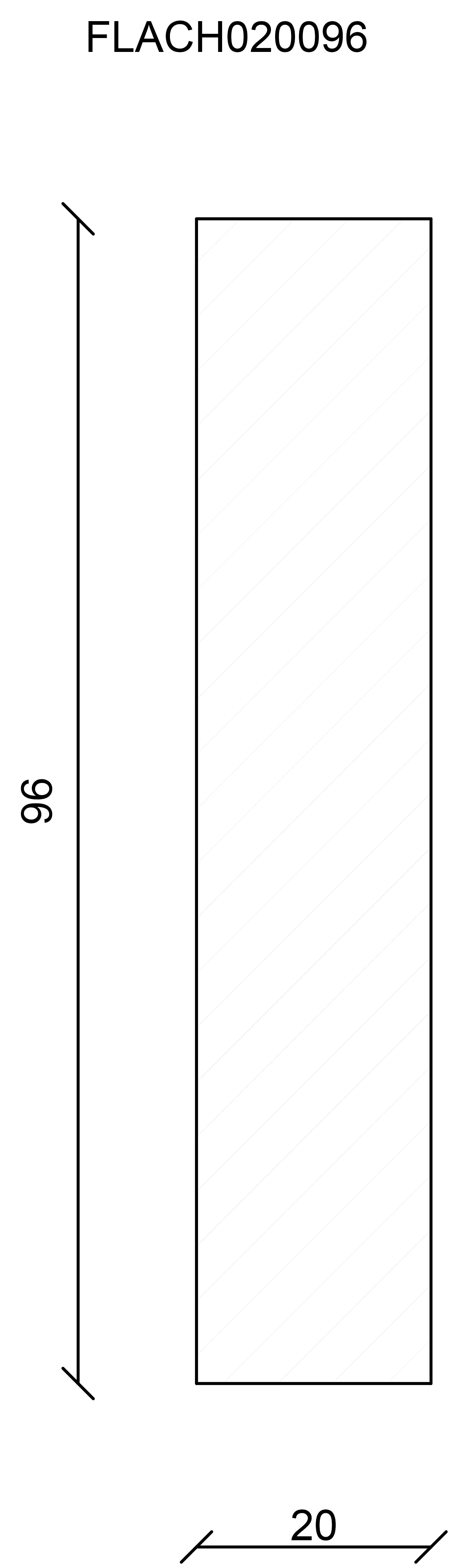 FN Neuhofer Flachleiste 95 cm 96 x 20 mm Buche