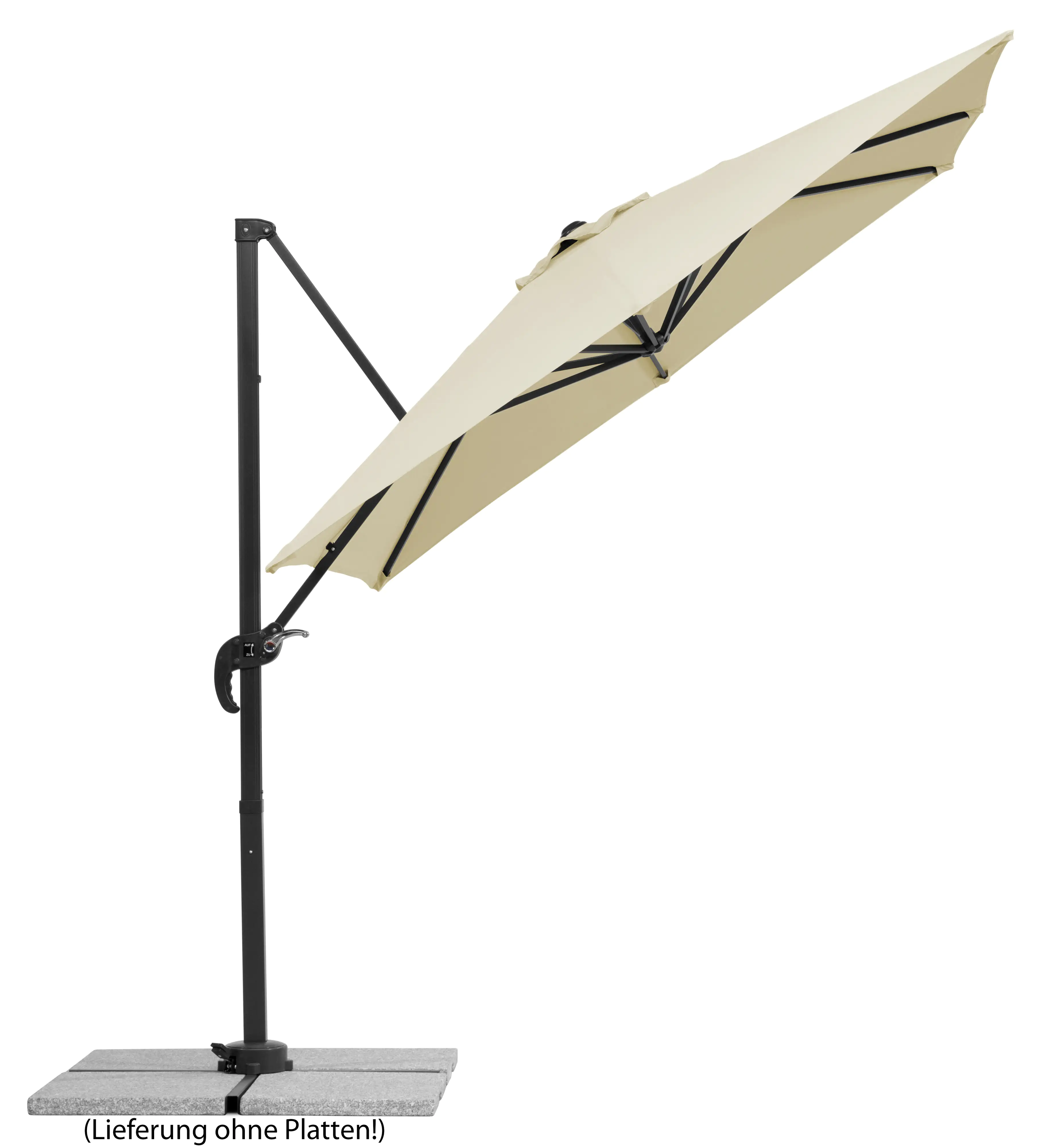 Schneider Sonnenschirm Rhodos Junior natur 230 x 230 cm inkl. Sonnenschirmhülle
