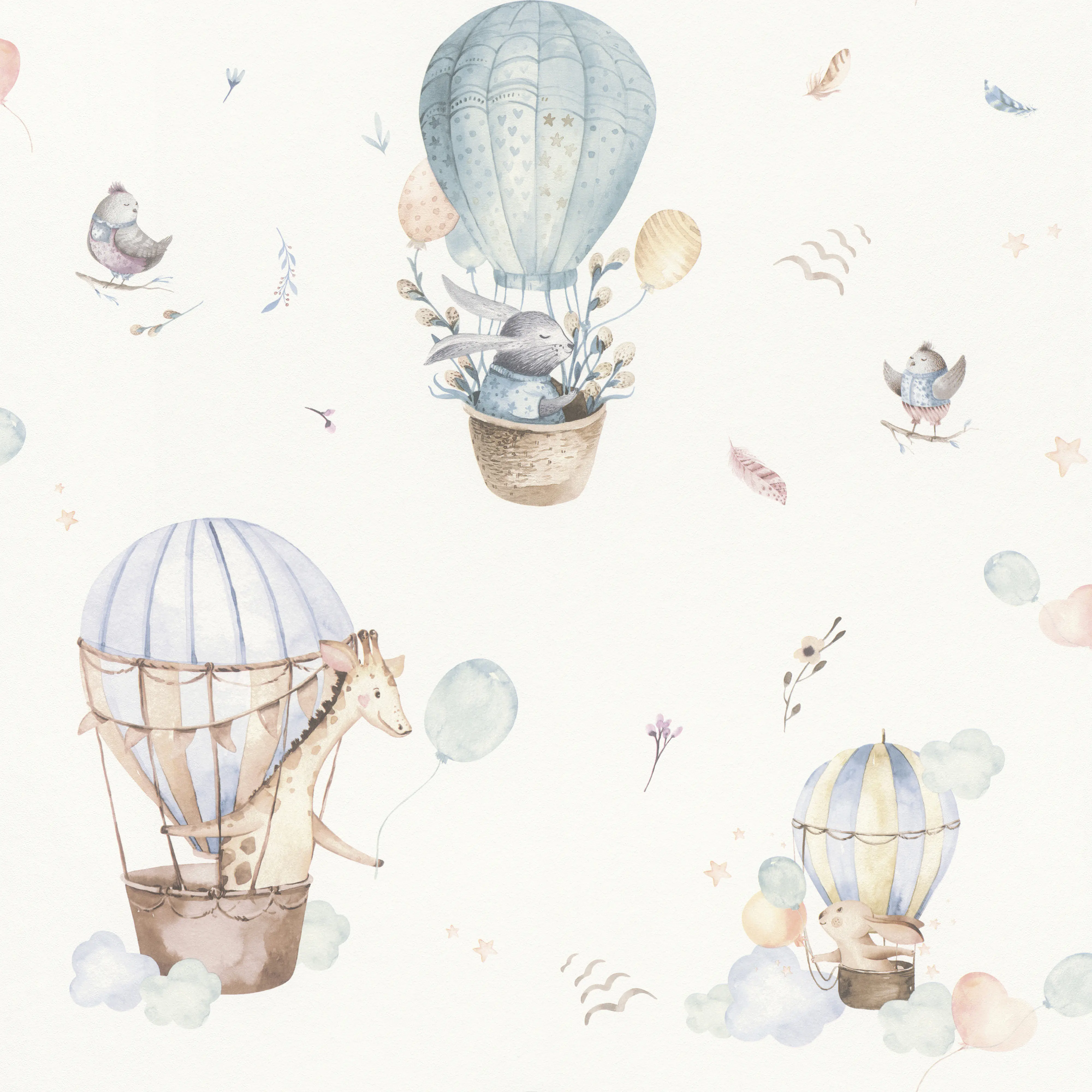 Rasch Vliestapete 300512, Kids World, Heißluftballons, 10,05 x 0,53 m