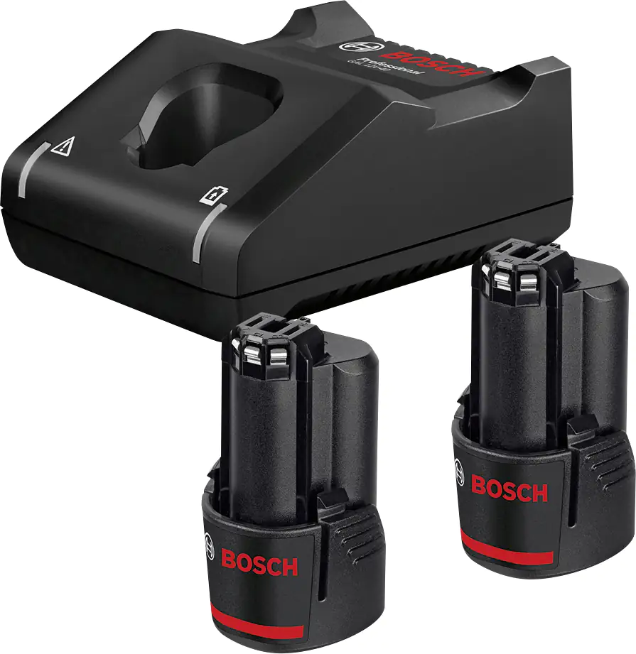 Bosch Professional Starter-Set GAL 12 V-40 + 2 x GBA 12 V 3.0Ah im Karton
