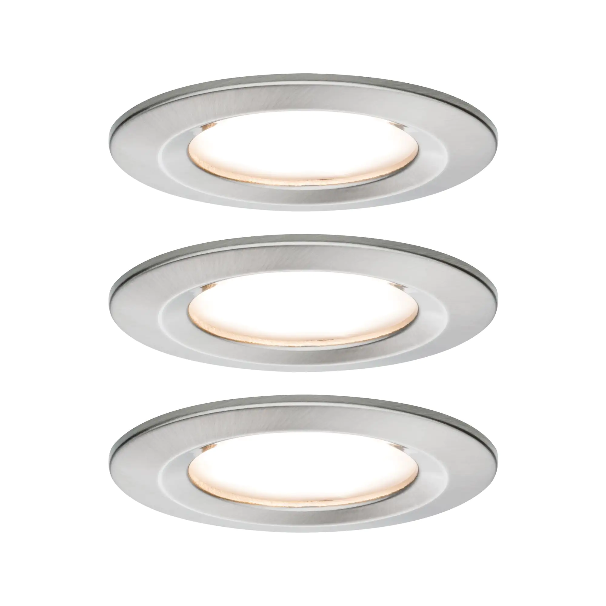 Paulmann LED Einbauleuchte Nova Coin 3er Set eisen Ø 7,8 cm starr warmweiß