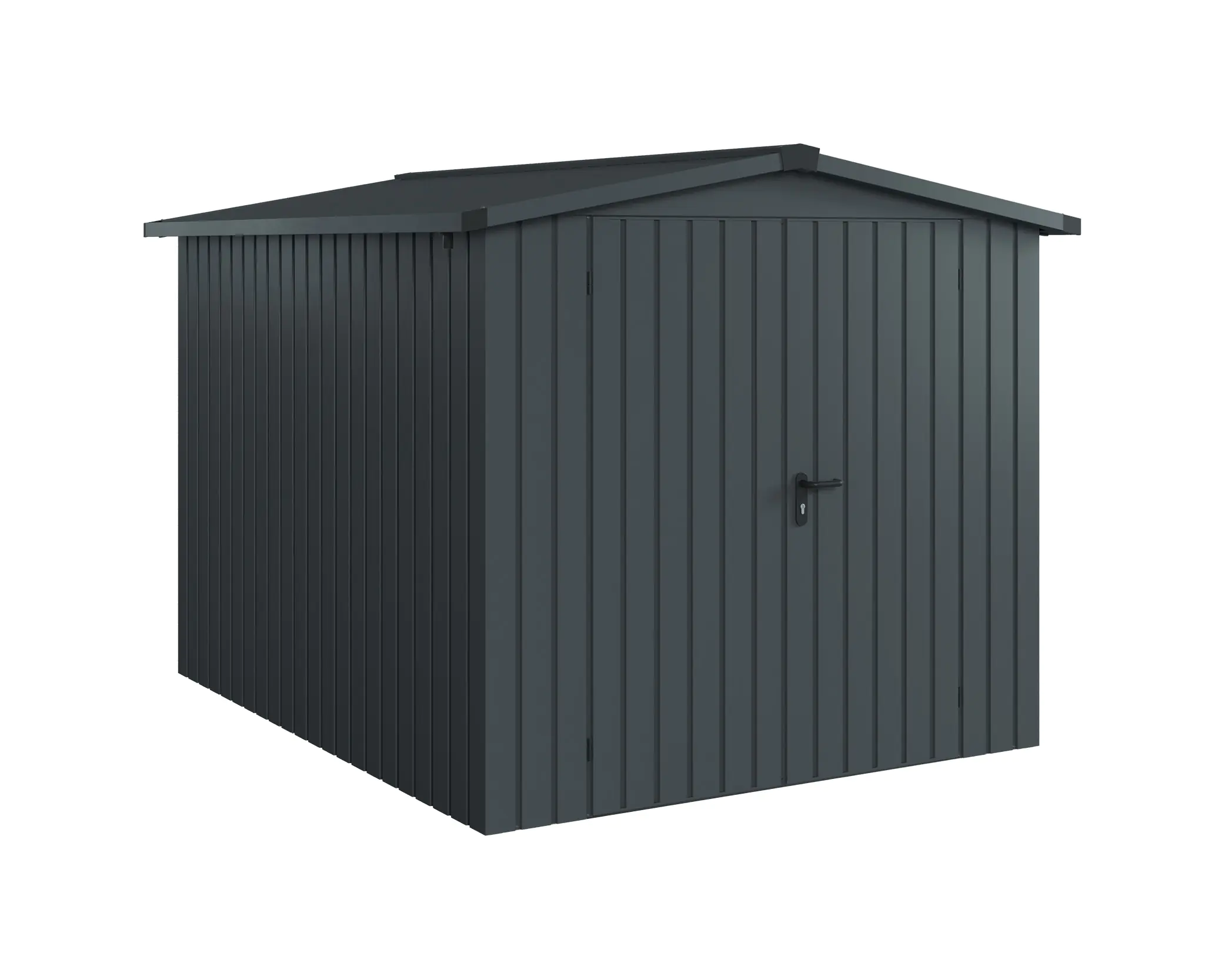 EcoStar Metallgerätehaus Euroline ESD6 anthrazit 214 x 262 cm 2-flg.